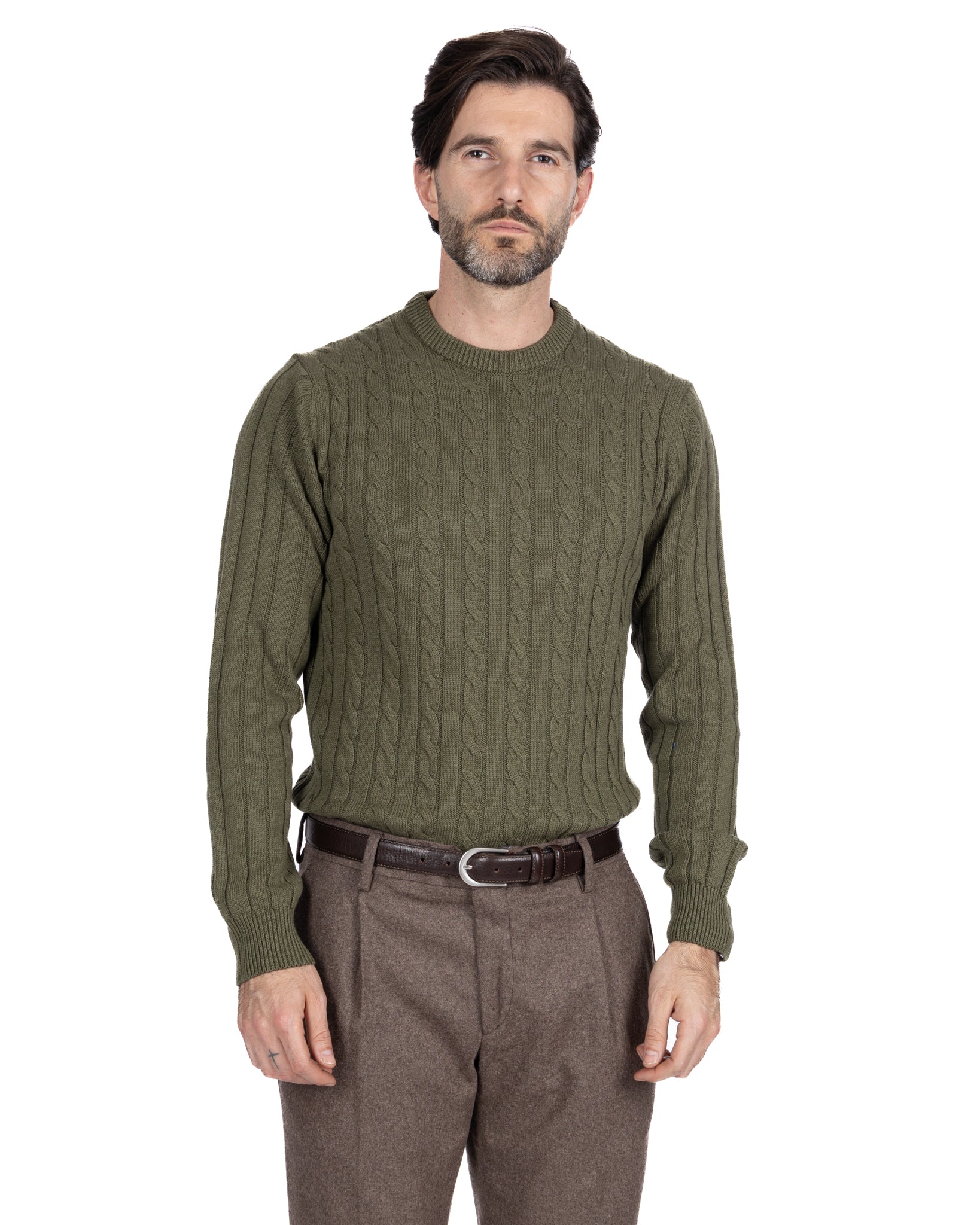 Collier ras du cou tressé vert Tambora