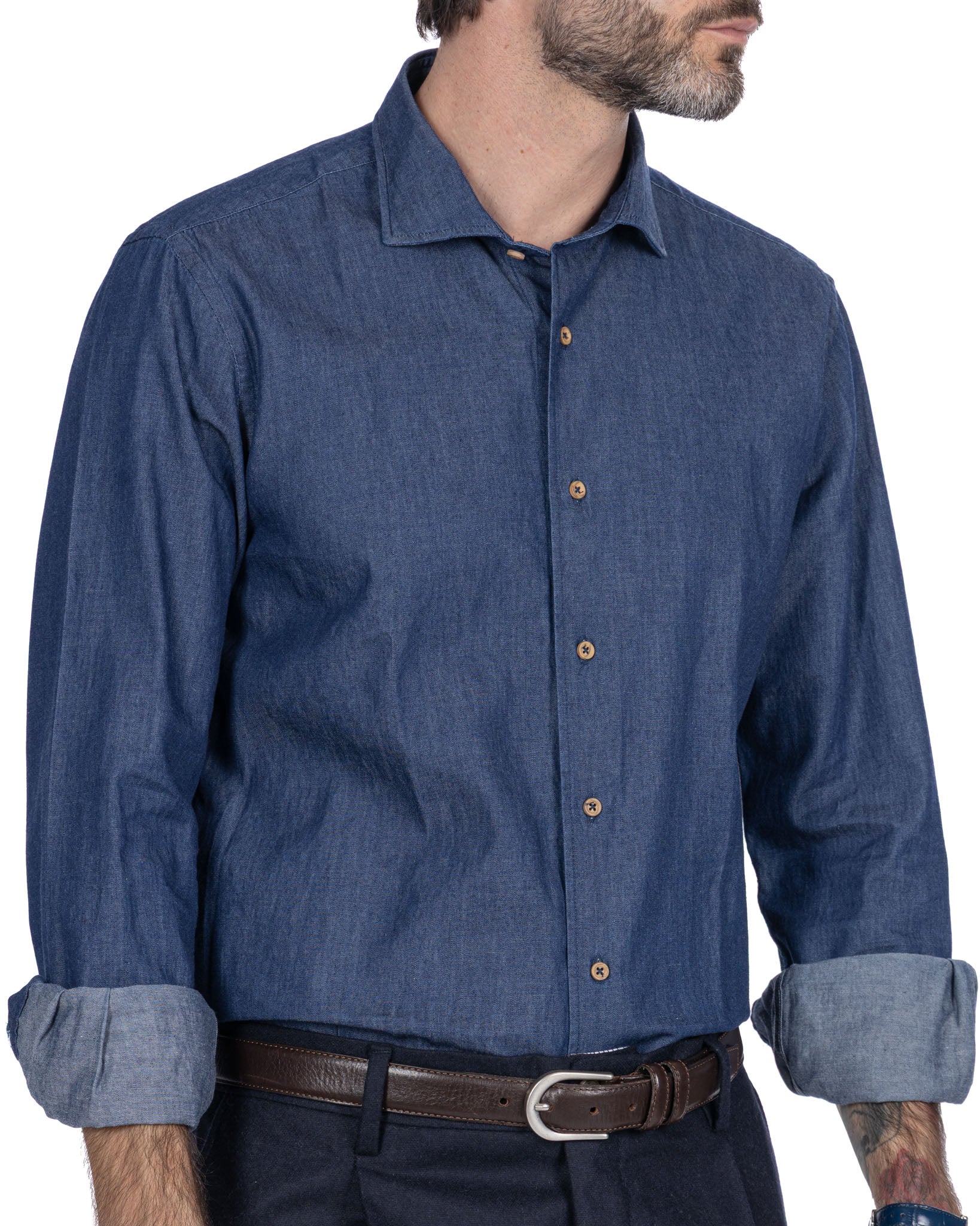 Mark camicia jeans lavaggio zero