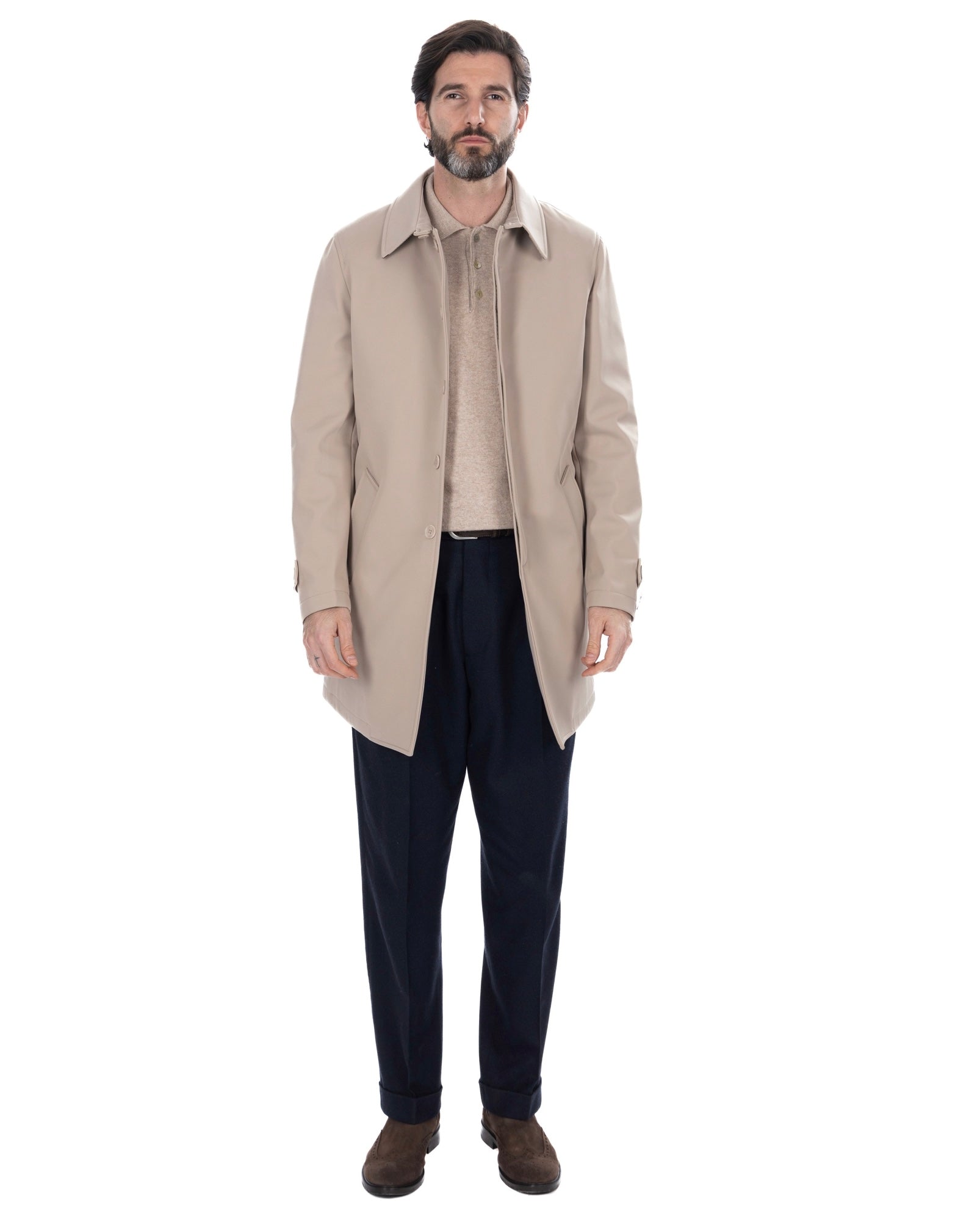 Trench-coat technique matelassé Tyler beige