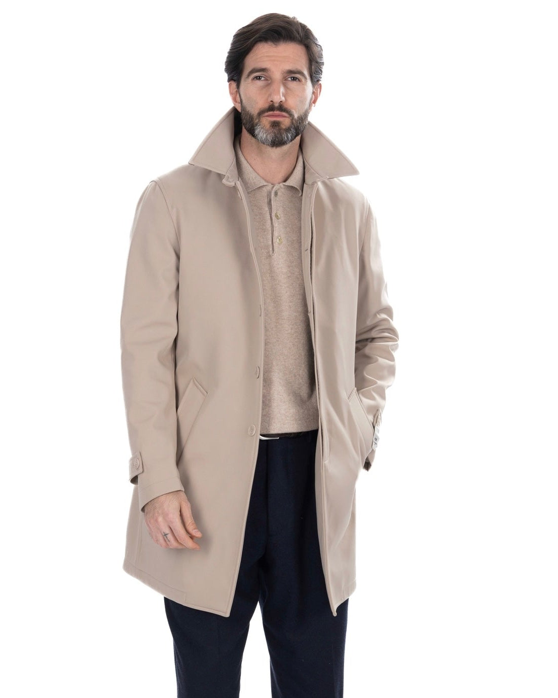 Trench-coat technique matelassé Tyler beige