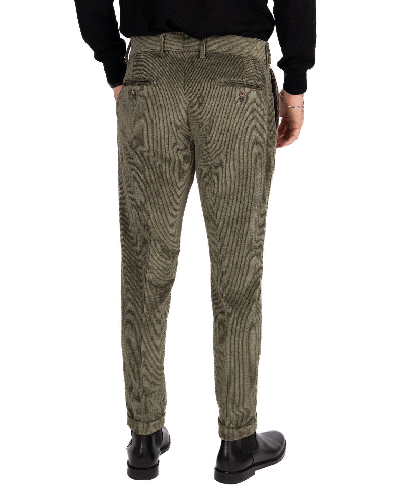 Pantalone James in velluto militare