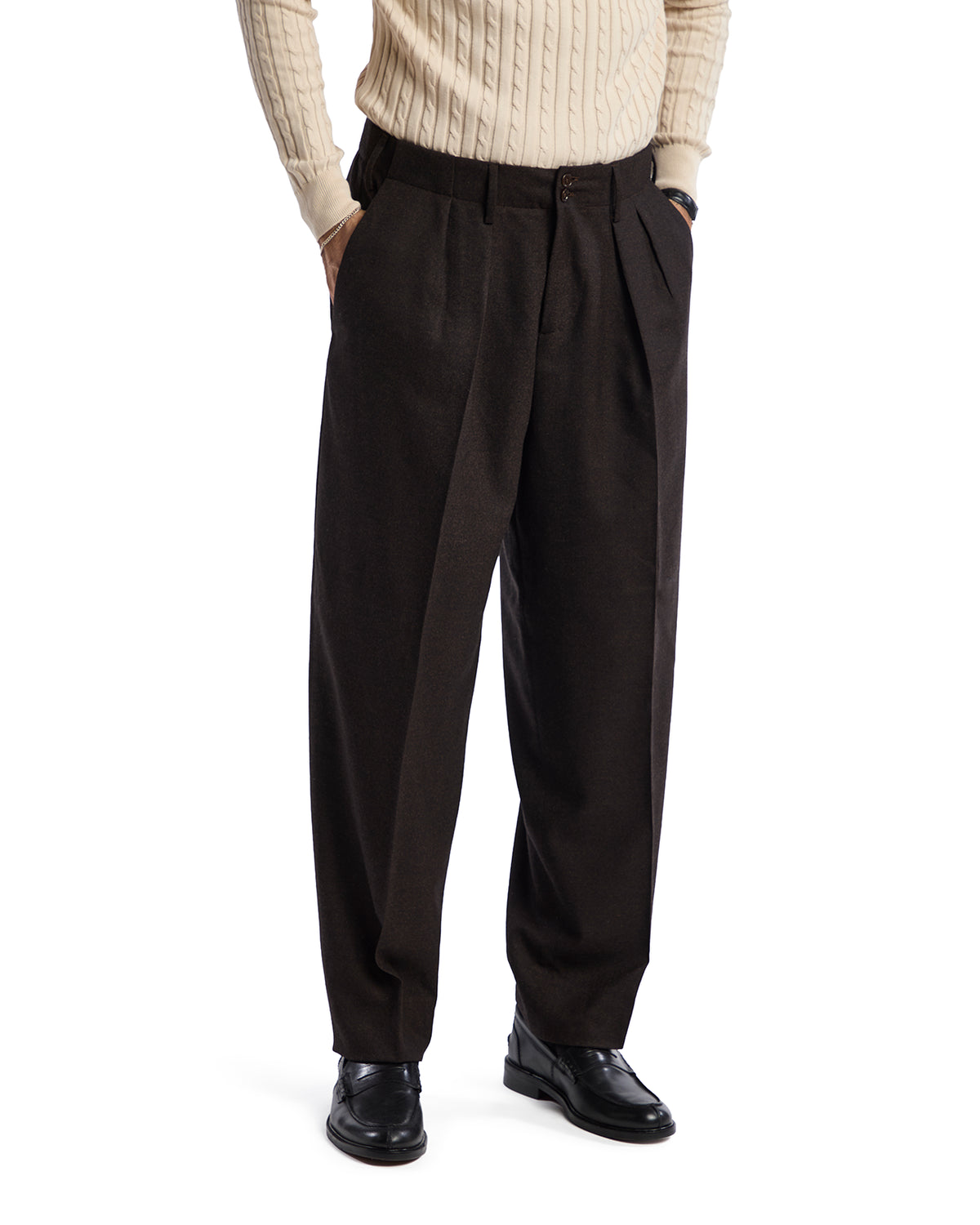 Pantalone Over in flanella Rugby Drago moro