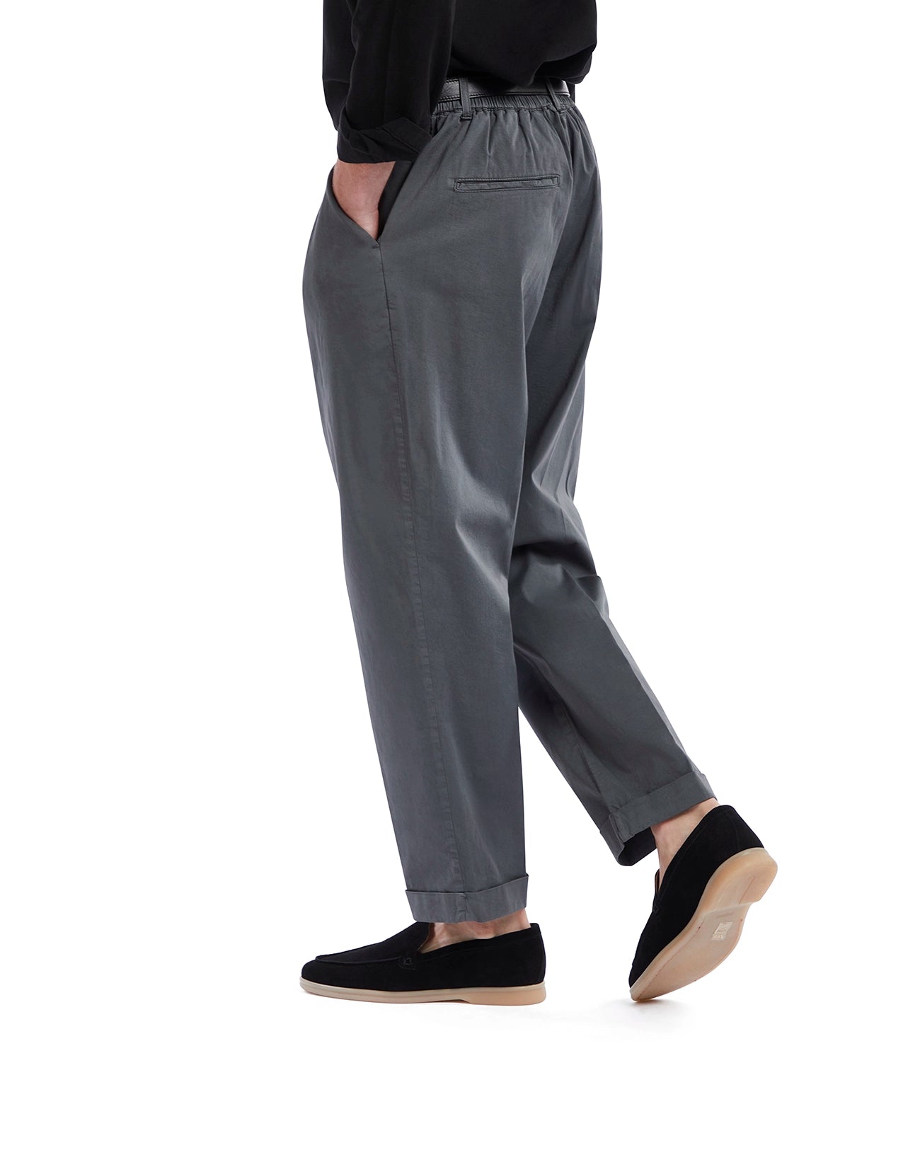 Pantalone Wels in cotone grigio