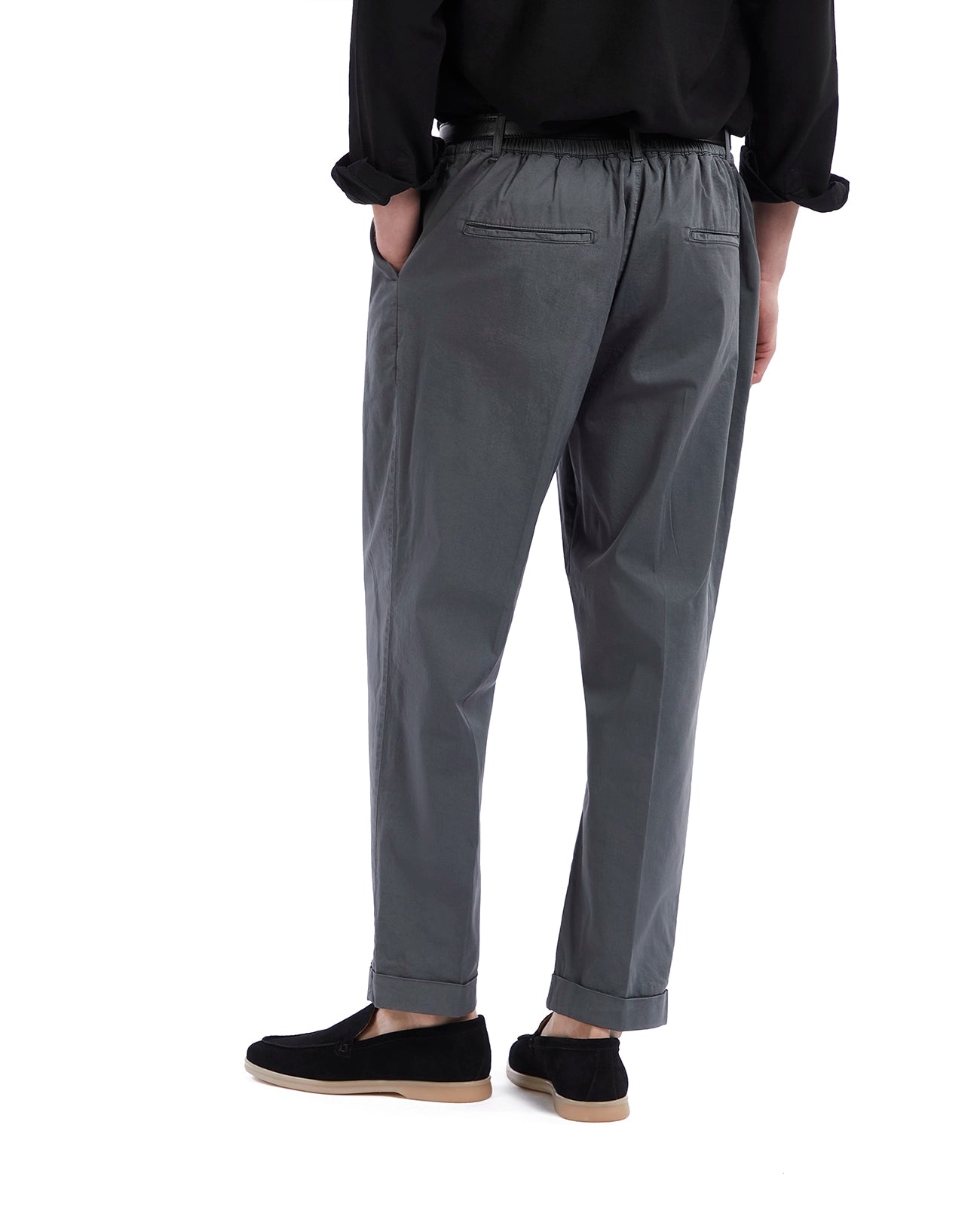 Pantalone Wels in cotone grigio