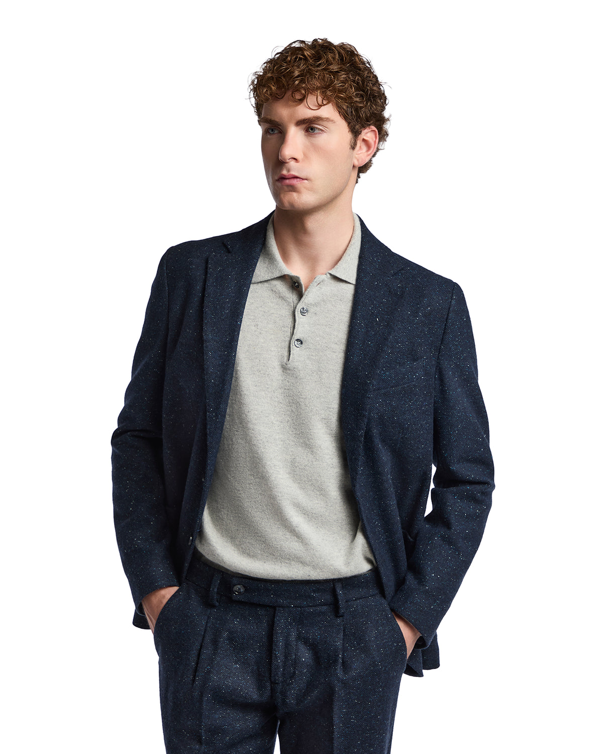 Giacca Pepe melange blu