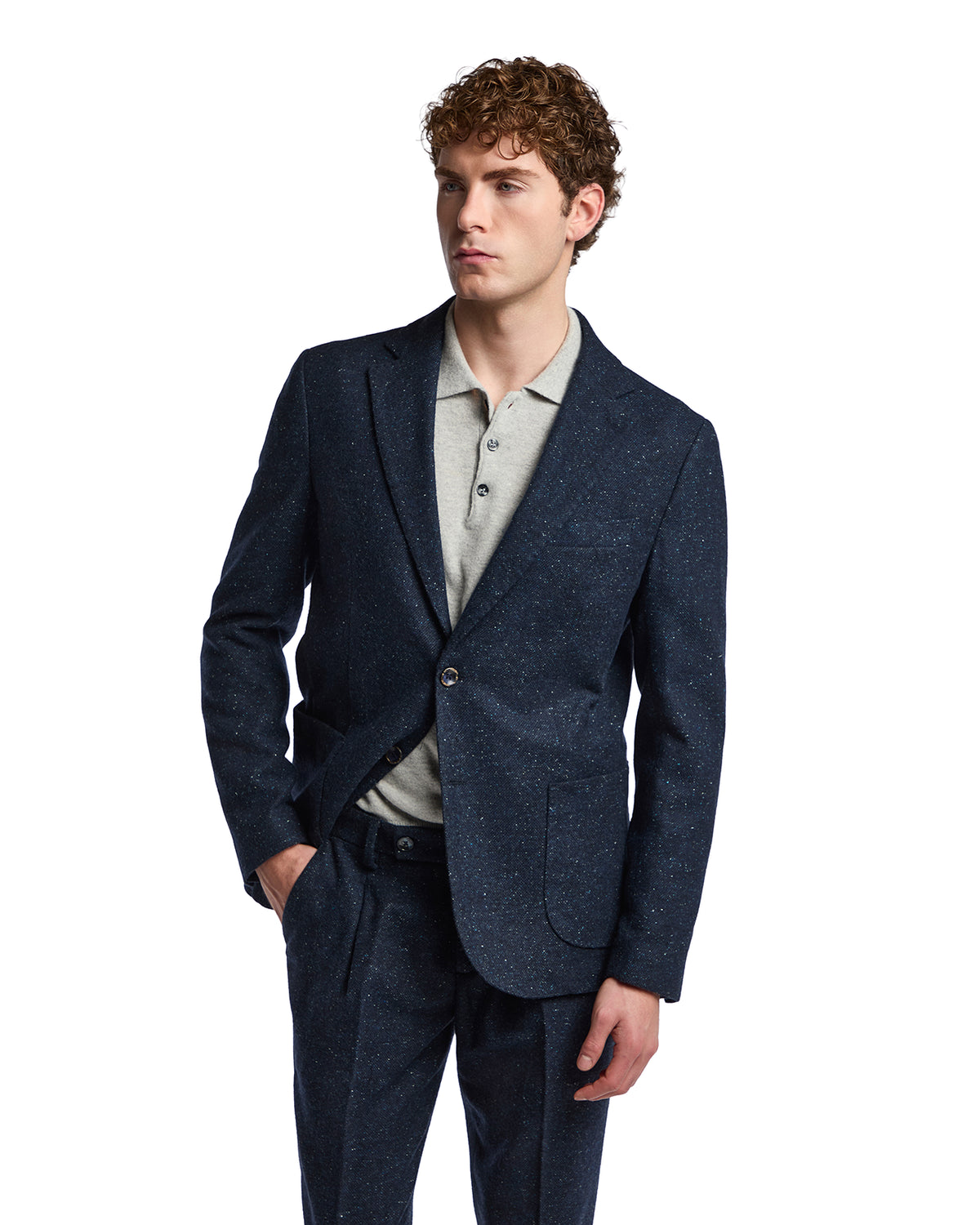 Giacca Pepe melange blu