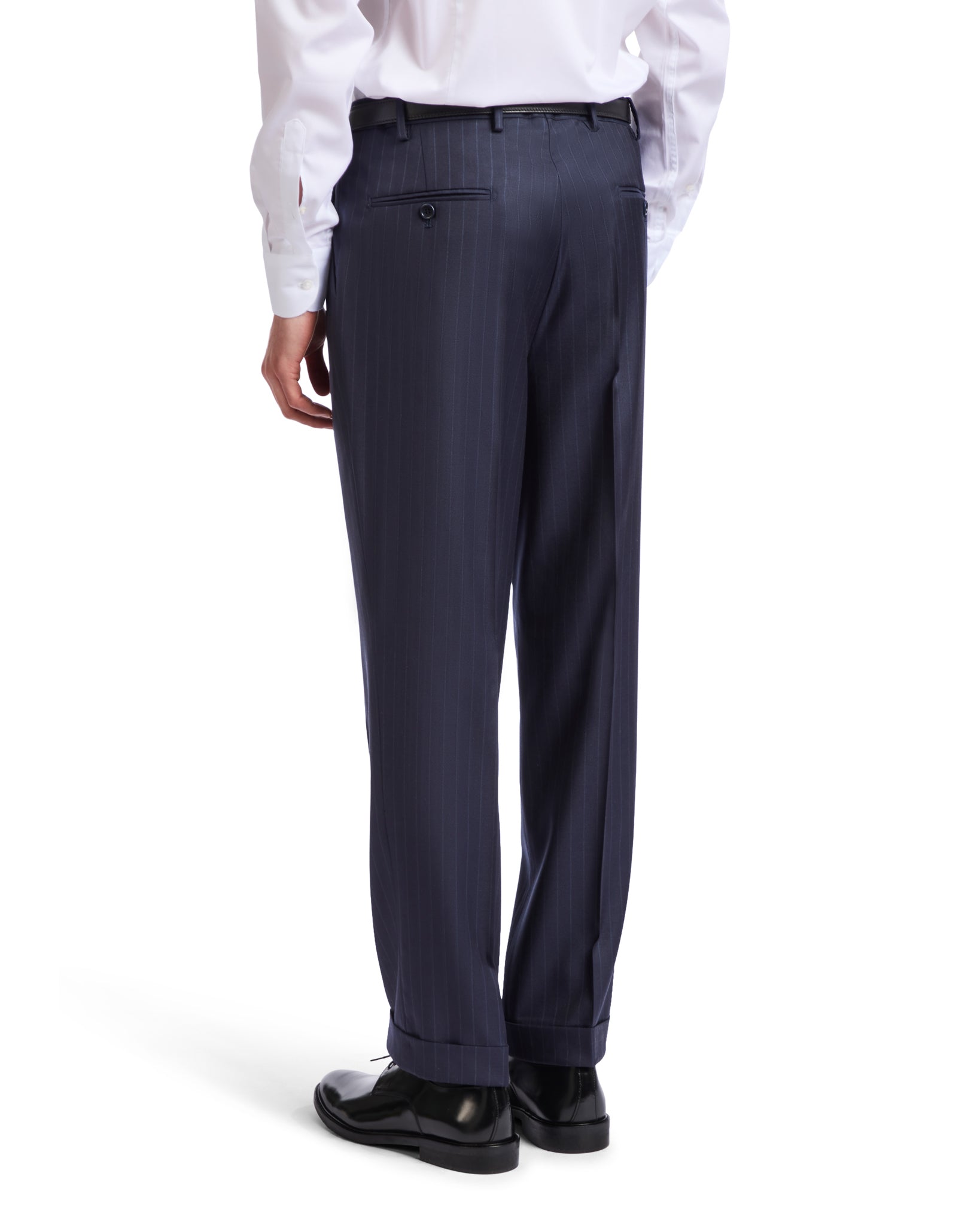 Vatange Drago blue pinstripe suit