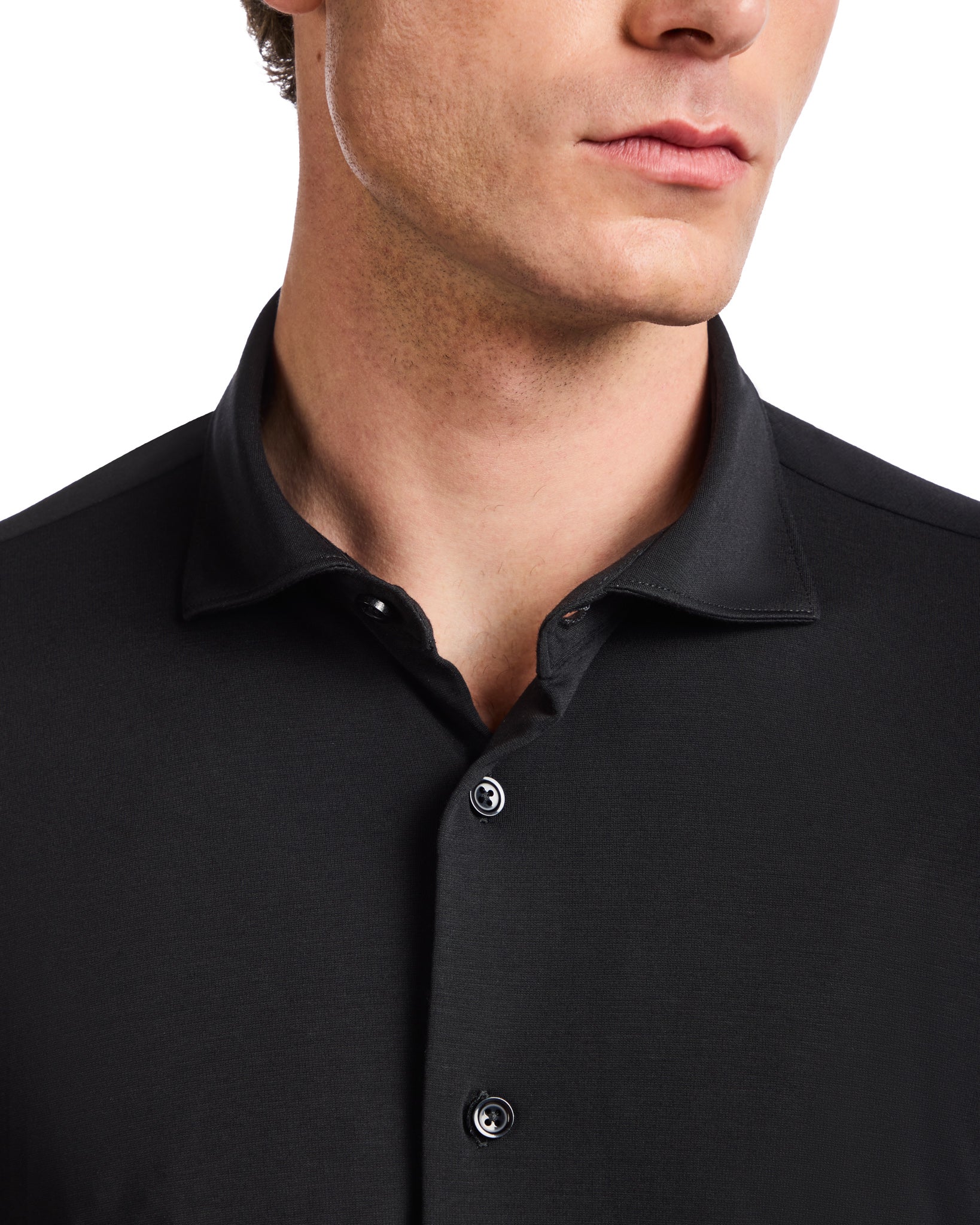 Radice shirt in black jersey