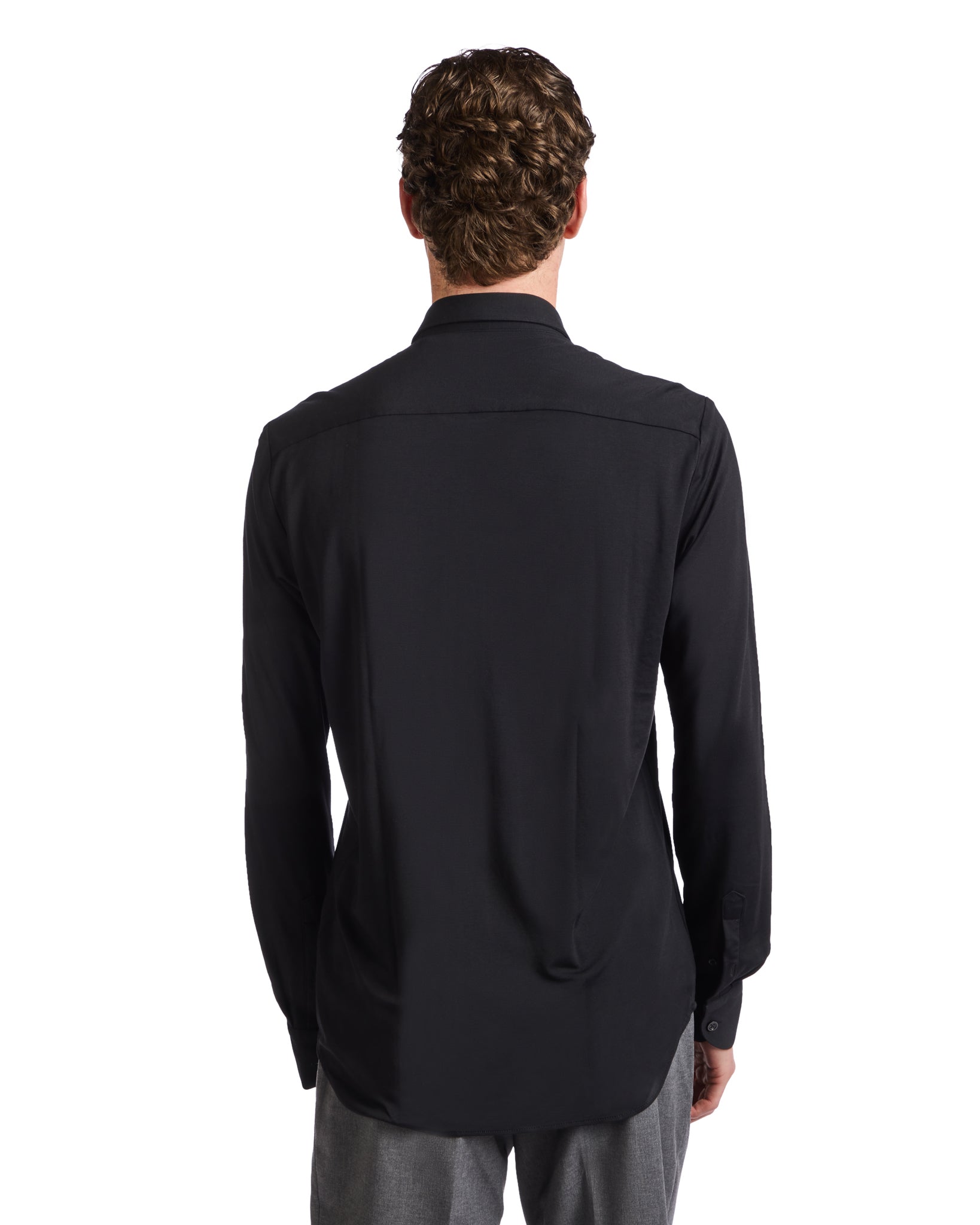 Radice shirt in black jersey