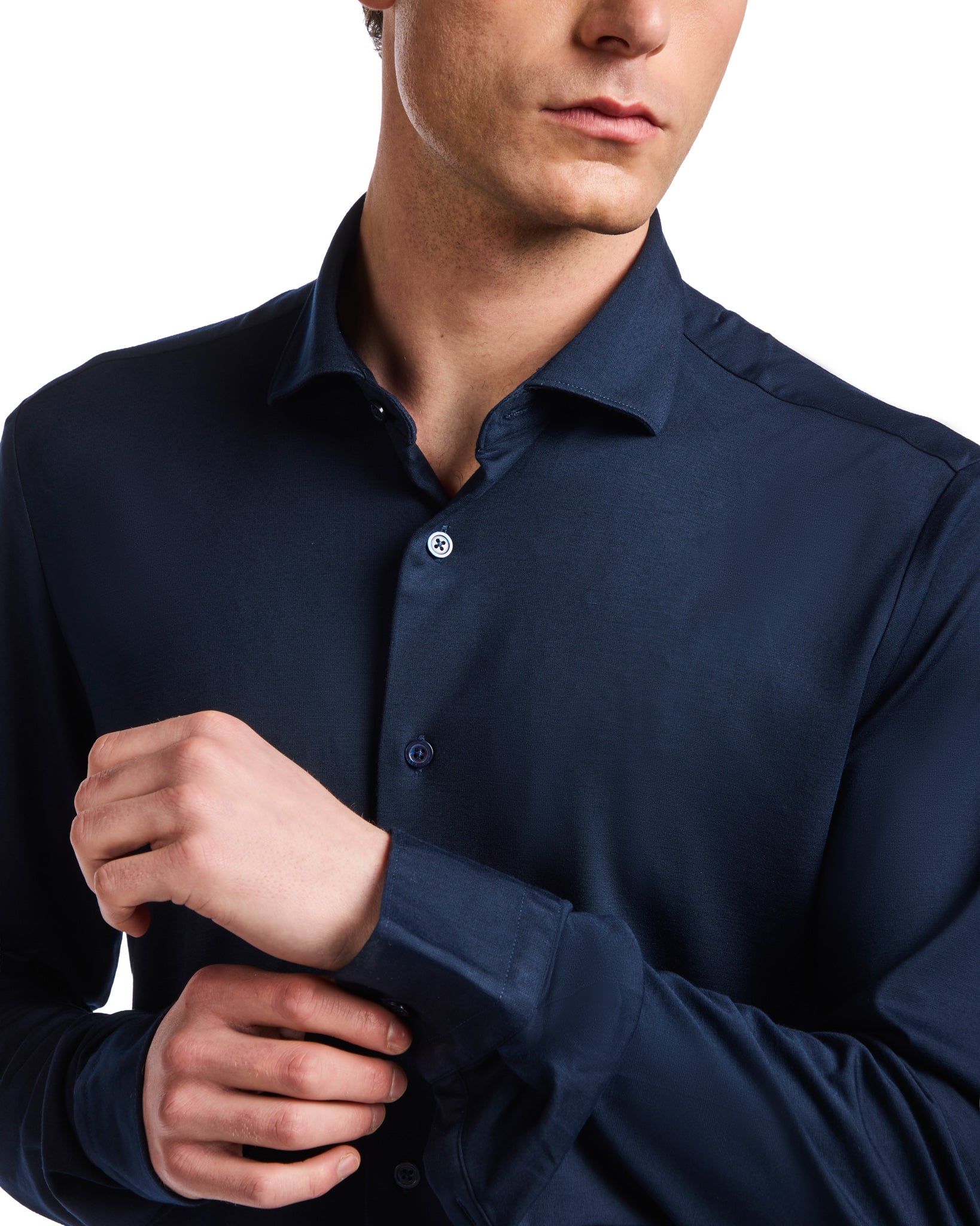 Radice shirt in blue jersey