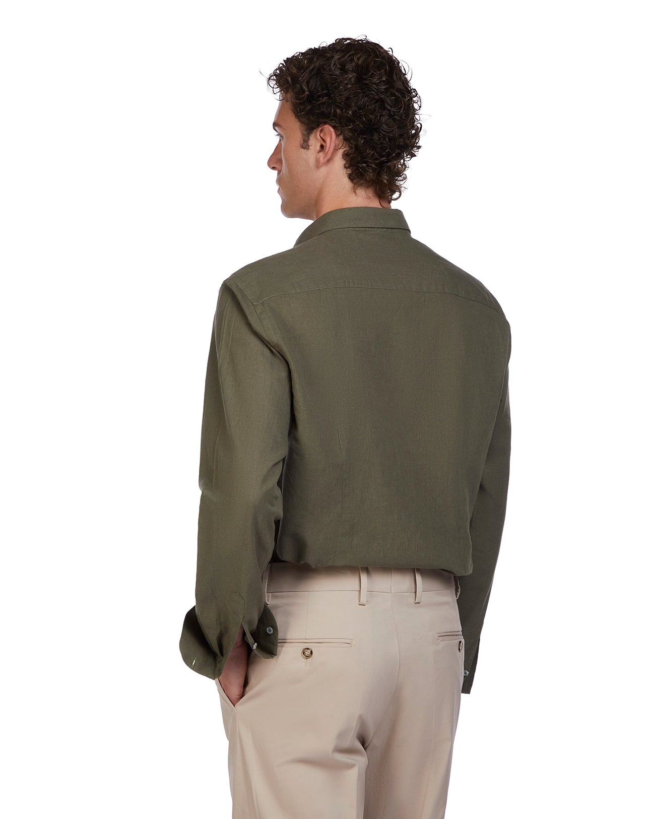 Camisa Rennes de lino y algodón militar