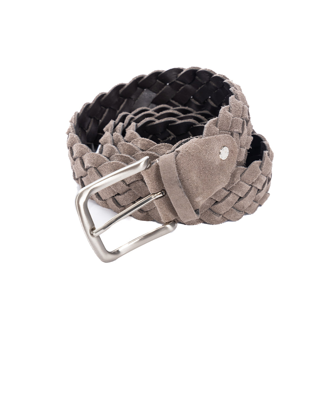 Chianti - beige wide woven suede belt