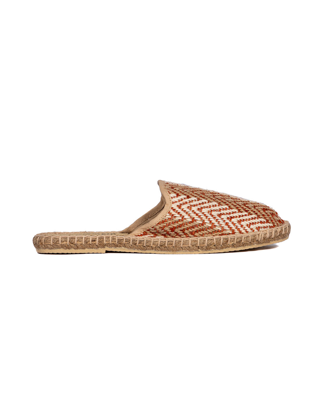 Lerici - mules espadrilles à chevrons brique