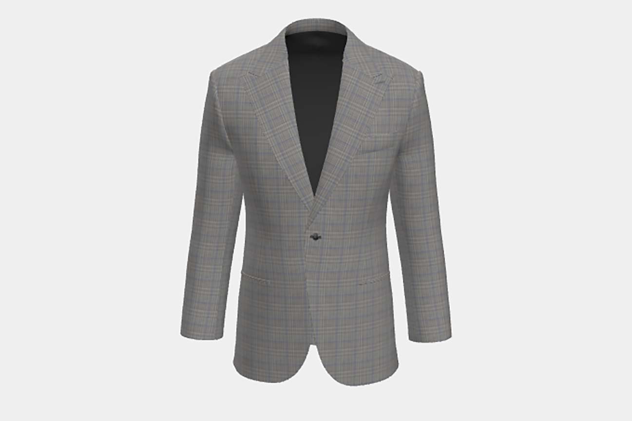 White Prince of Wales 130s wool tailored jacket Caccioppoli