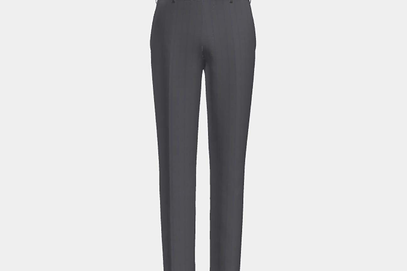 Bespoke 150s gray wool and silk trousers Caccioppoli