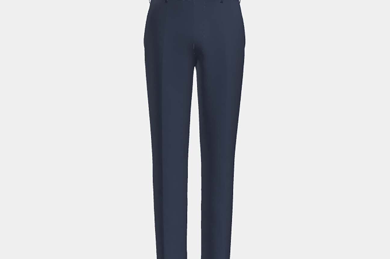 Tailored blue 130s wool trousers Caccioppoli
