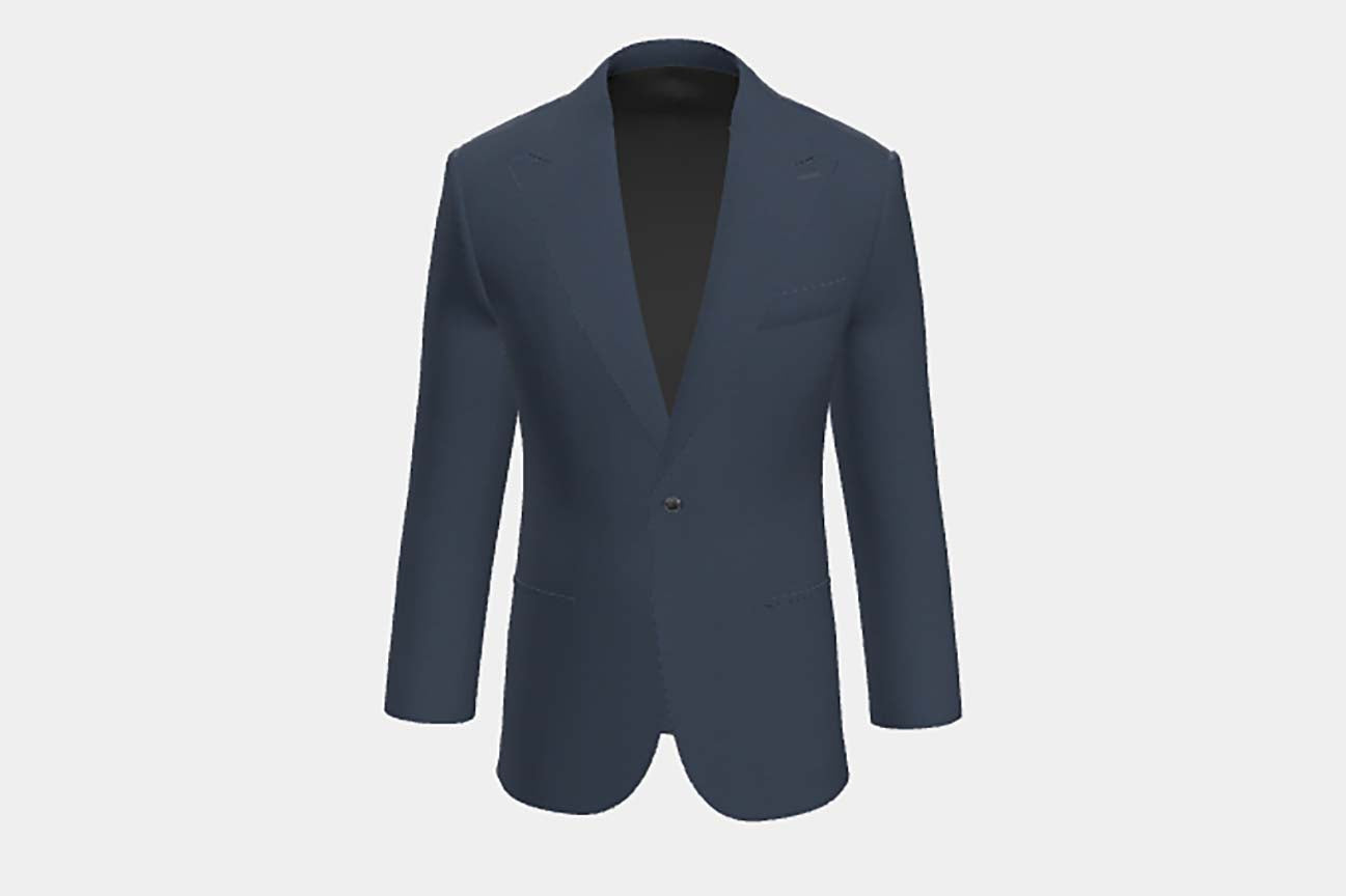 Blue Prince of Wales 130s wool tailored jacket Caccioppoli
