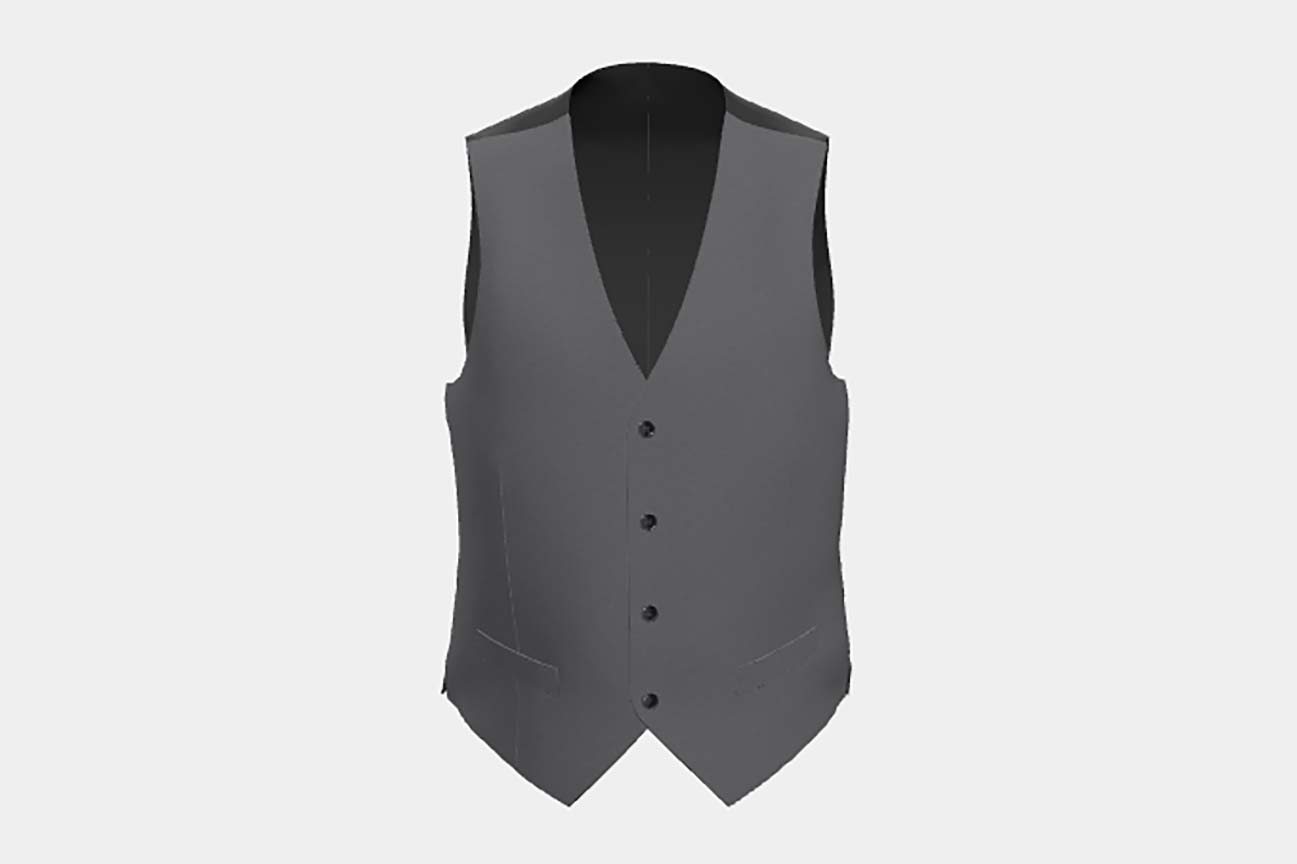 Canonico gray 110s wool tailored vest