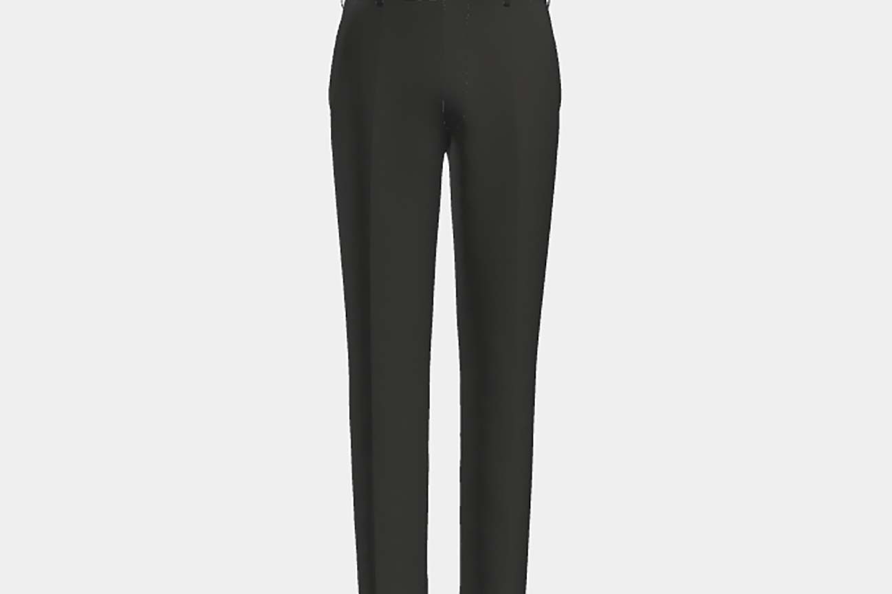 Pantalone su misura lana 110s nero Canonico