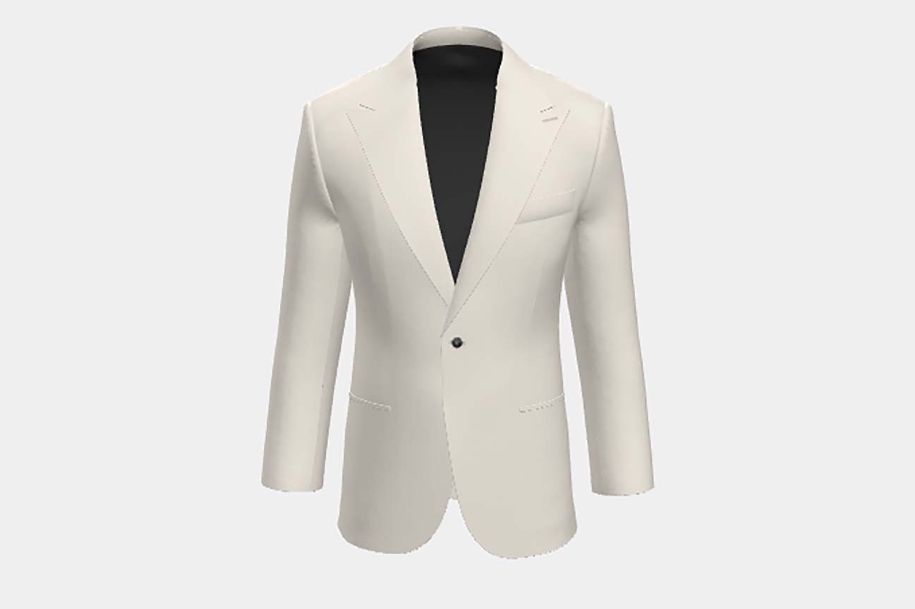 Canonico cream 110s wool tailored jacket