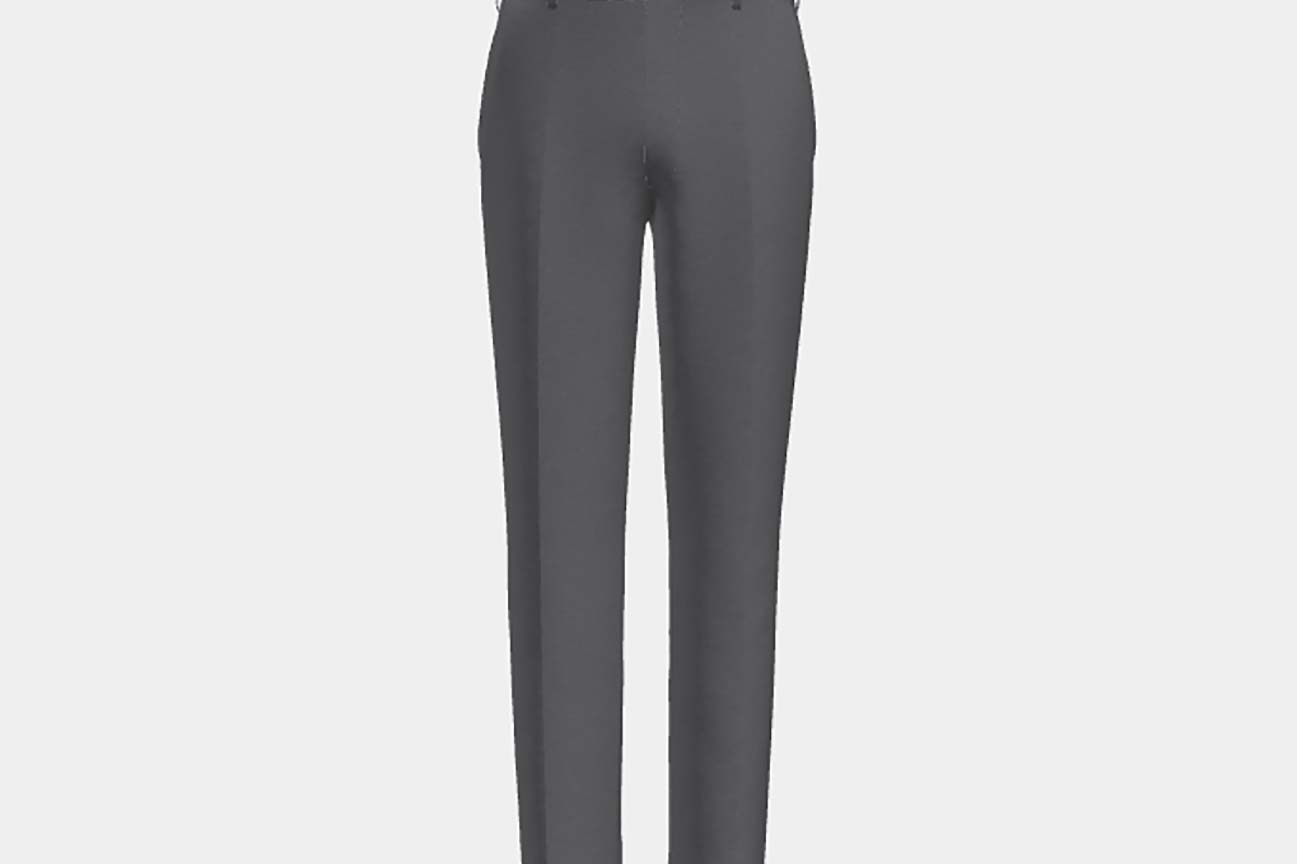 Pantalone su misura lana 110s grigio Canonico