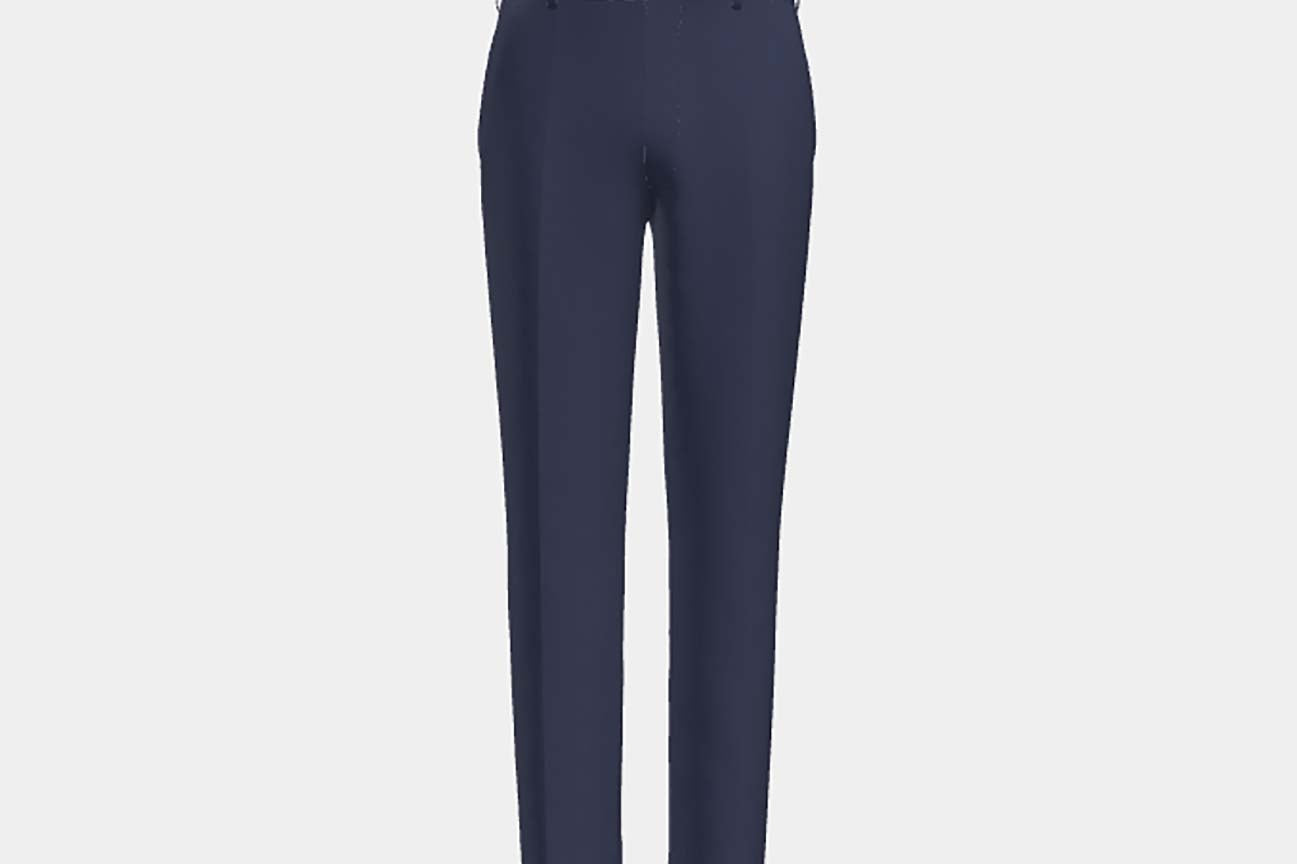 Canonico black 120s wool tailored trousers