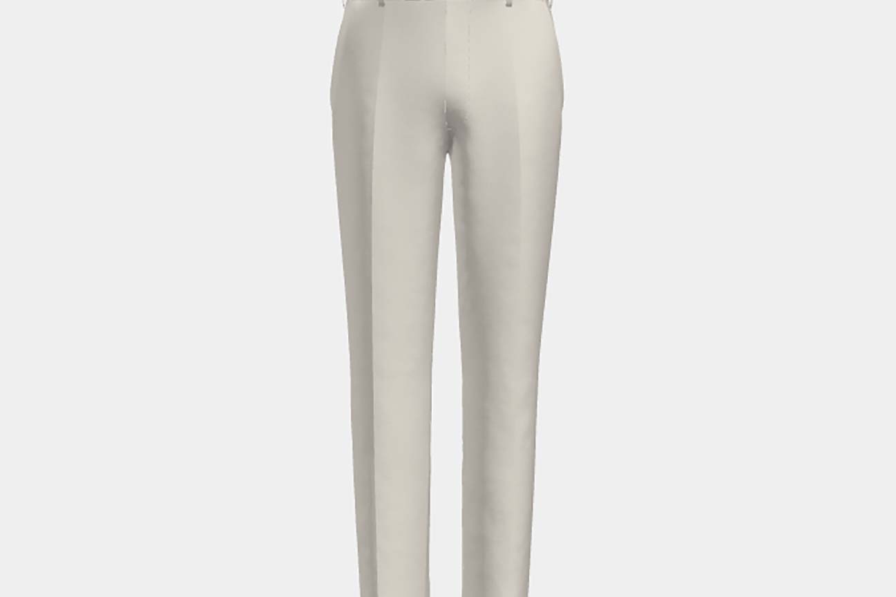Pantalone su misura lana 110s crema Canonico