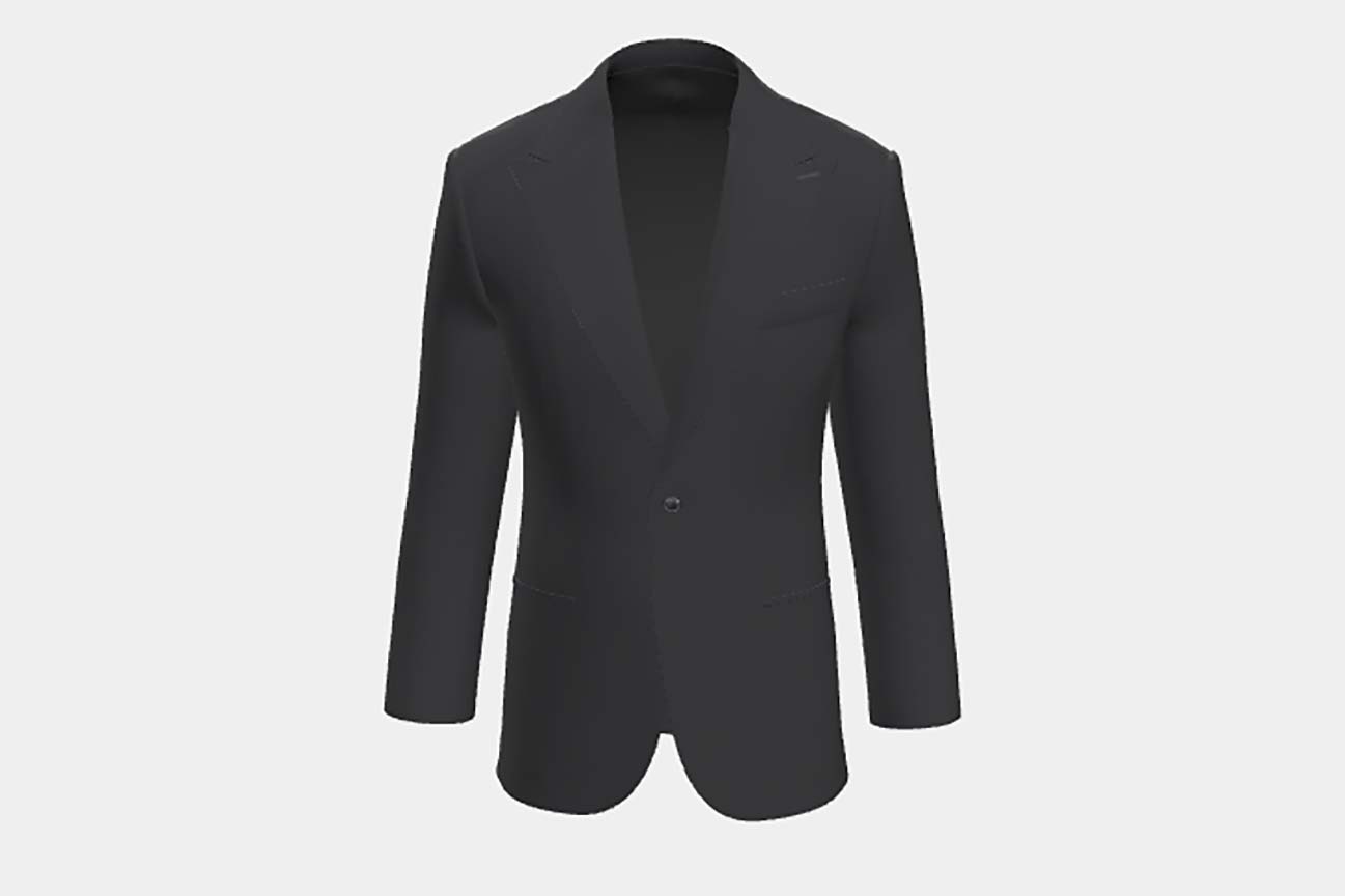 Veste tailleur en laine bleu Canonico années 120