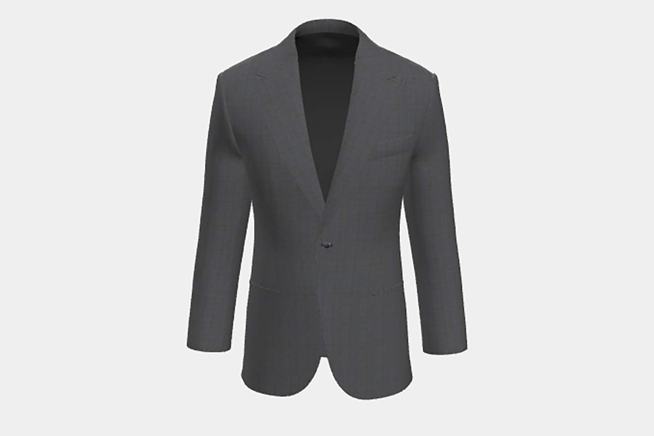 Canonico gray 110s wool tailored jacket