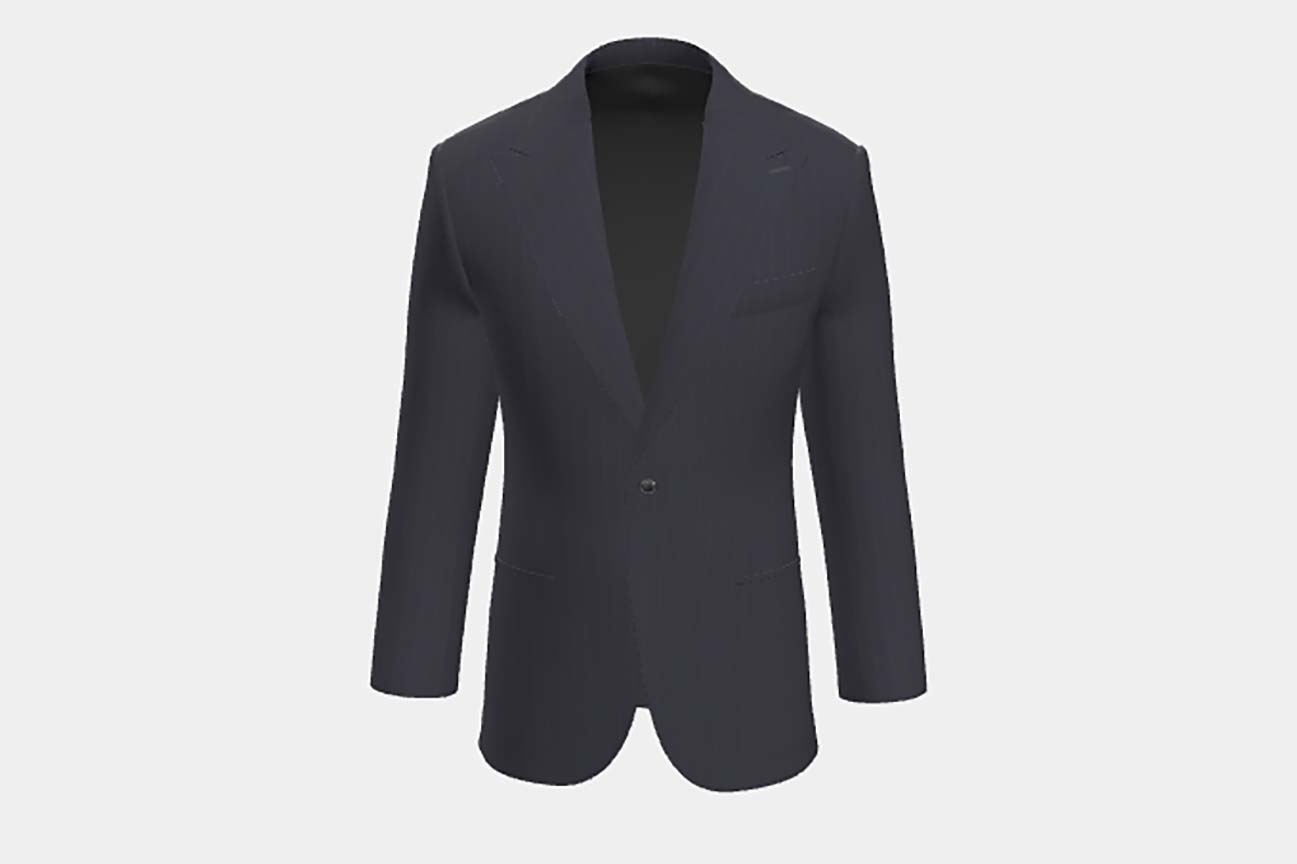 Canonico blue 110s wool tailored jacket