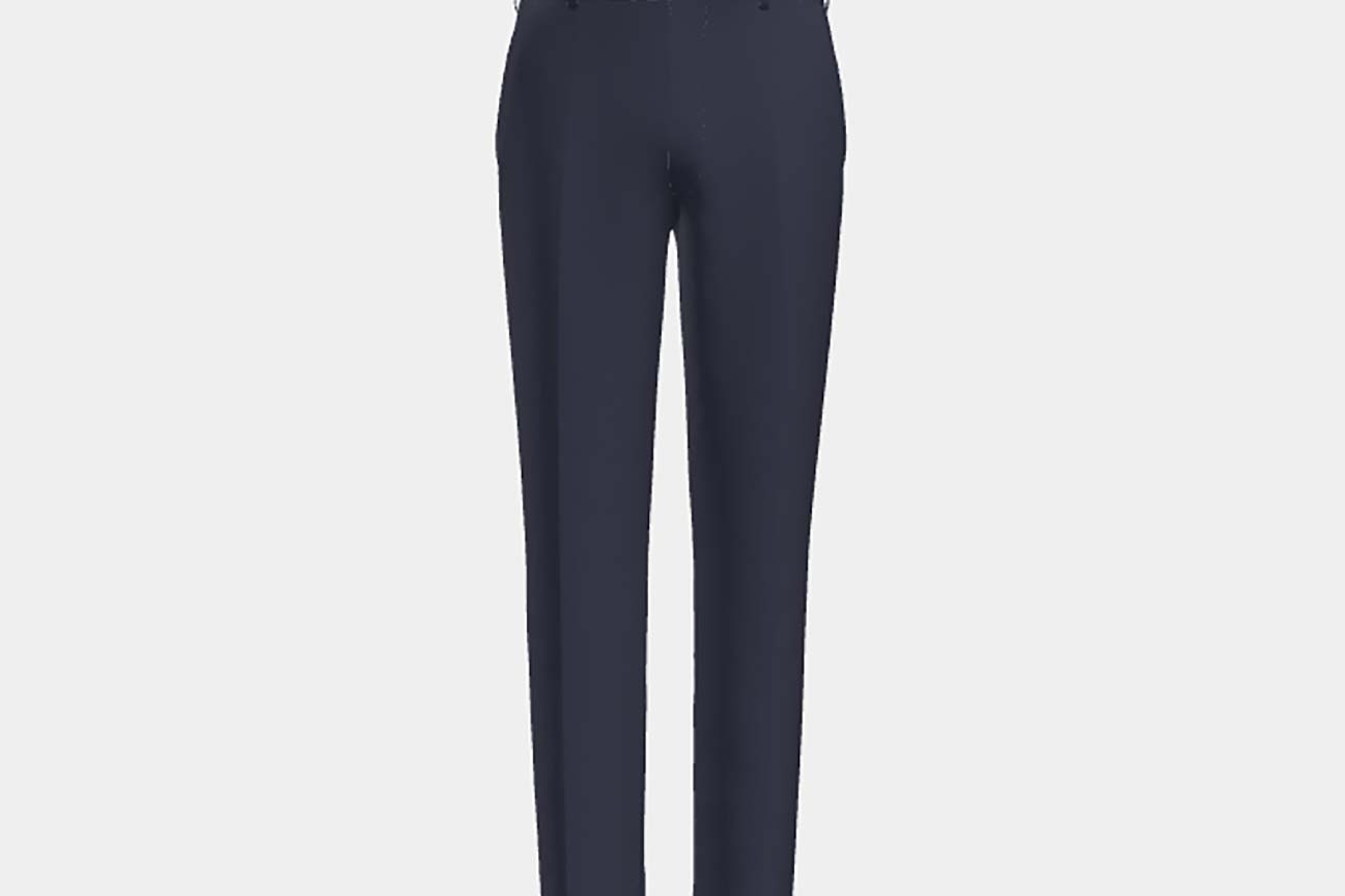 Loro Piana blue 150s wool tailored trousers