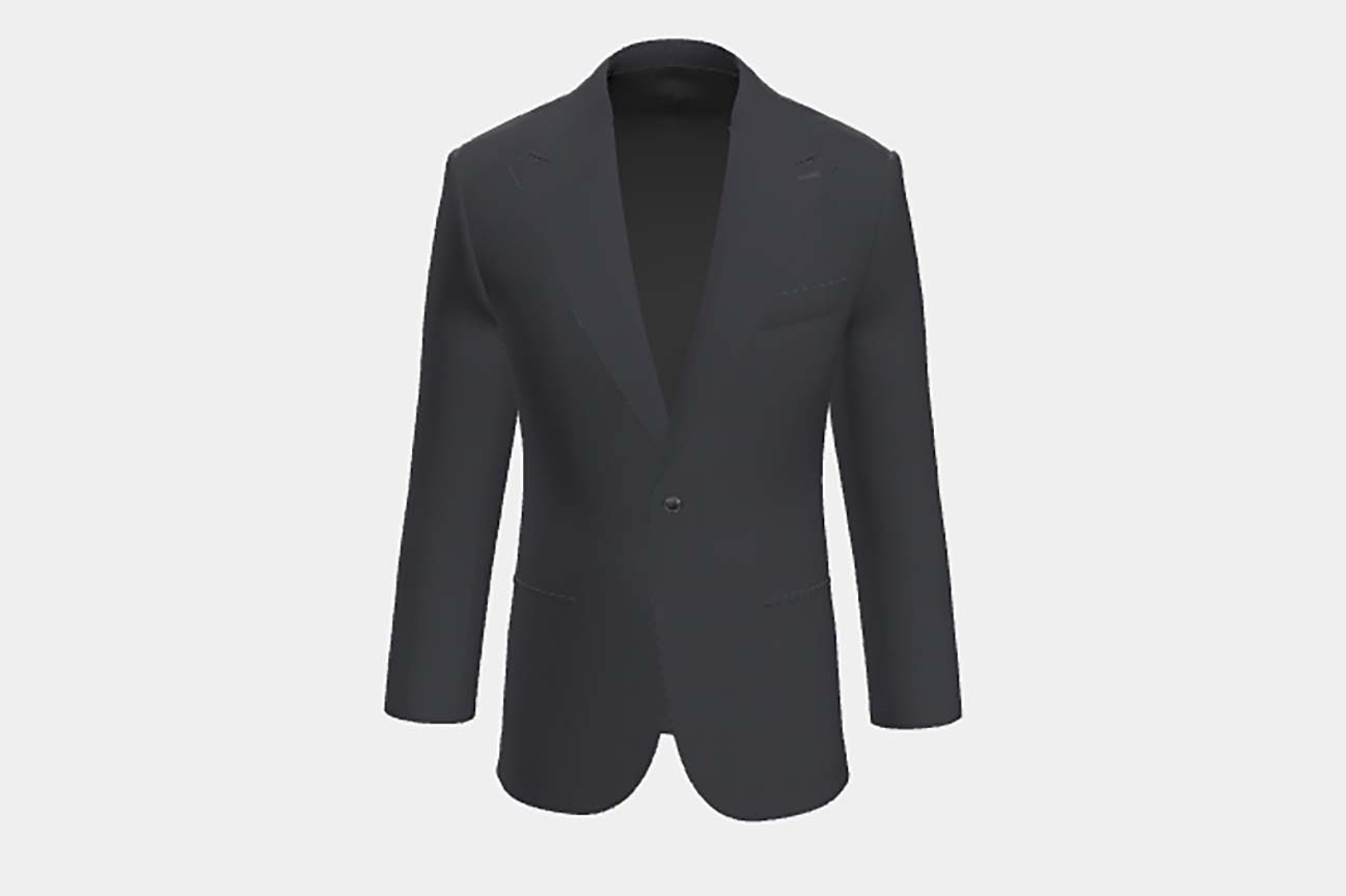 Canonico blue 110s wool tailored jacket
