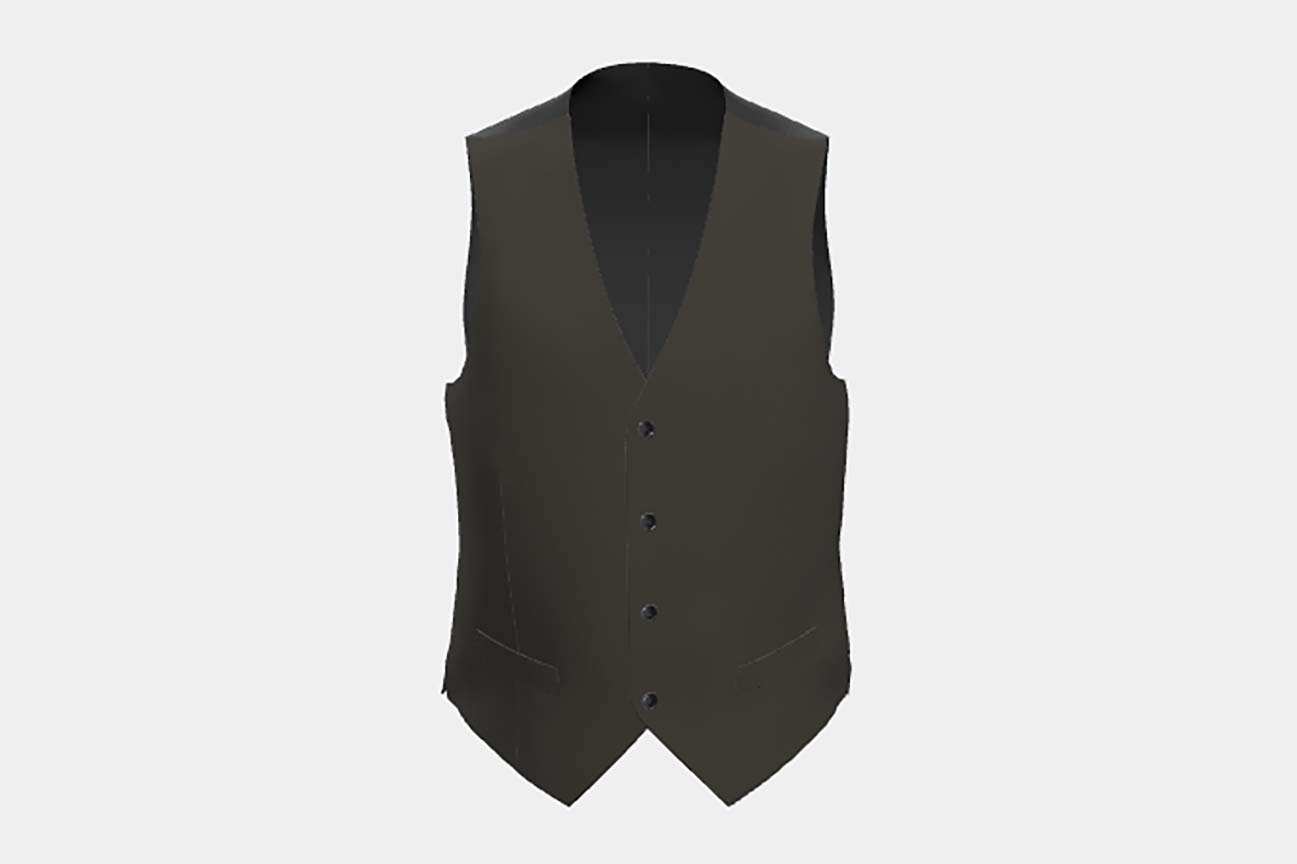 Canonico brown 110s wool tailored vest