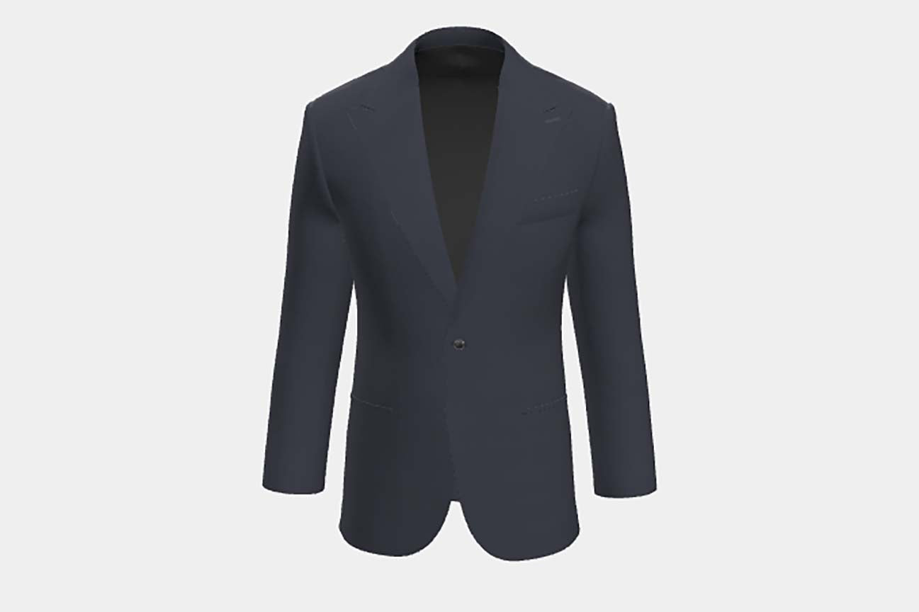 Canonico blue 110s wool tailored jacket