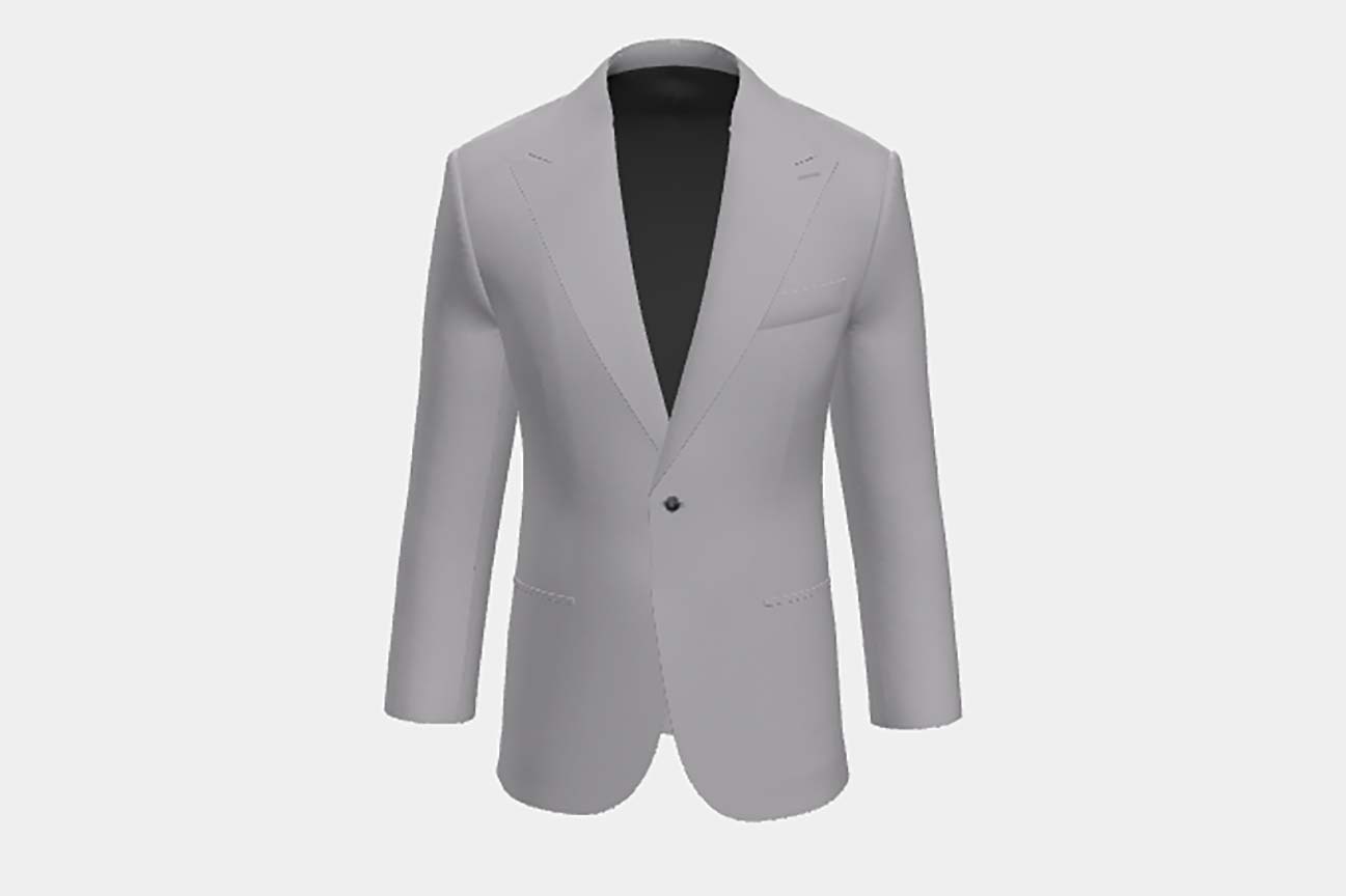 Canonico gray 110s wool tailored jacket
