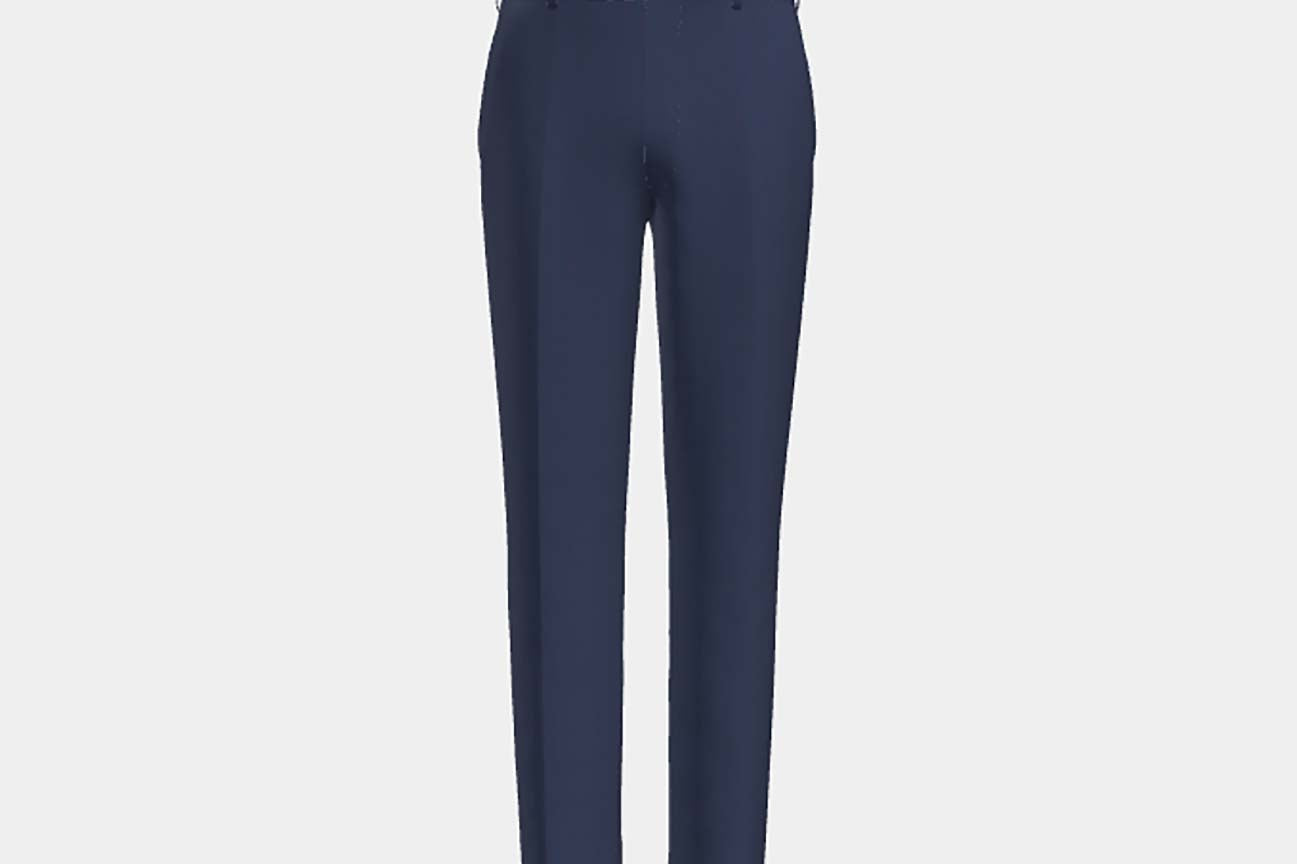Tailored blue pinstripe 130s wool trousers Caccioppoli