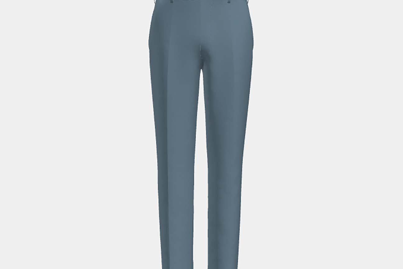 Light blue 150s wool and silk tailored trousers Caccioppoli
