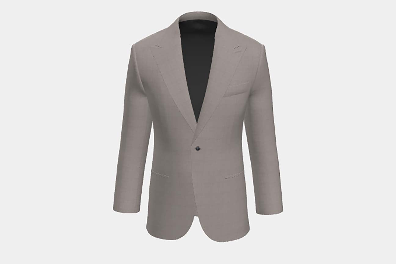 Veste tailleur en laine beige années 150 Loro Piana