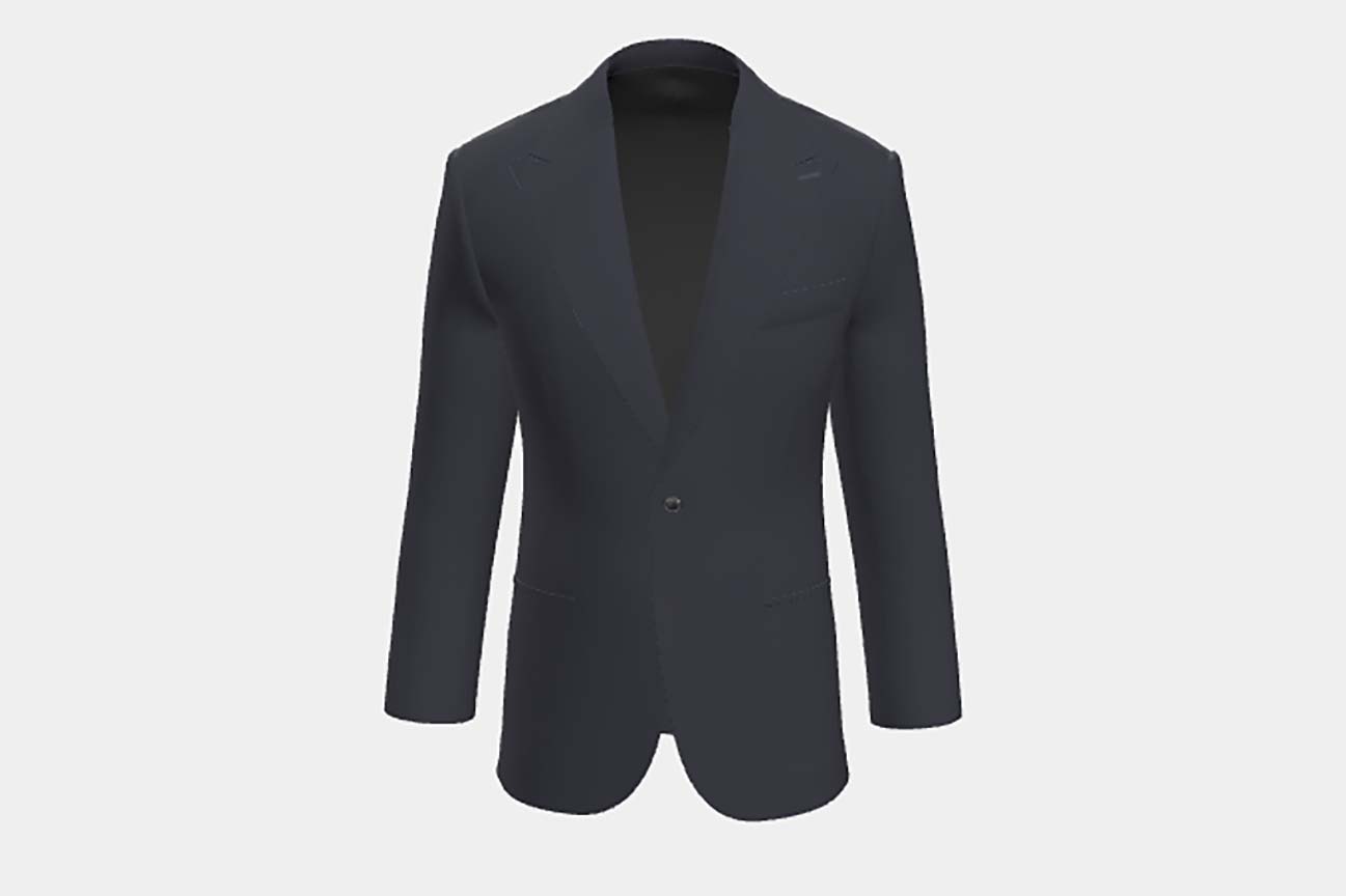 Canonico blue 110s wool tailored jacket