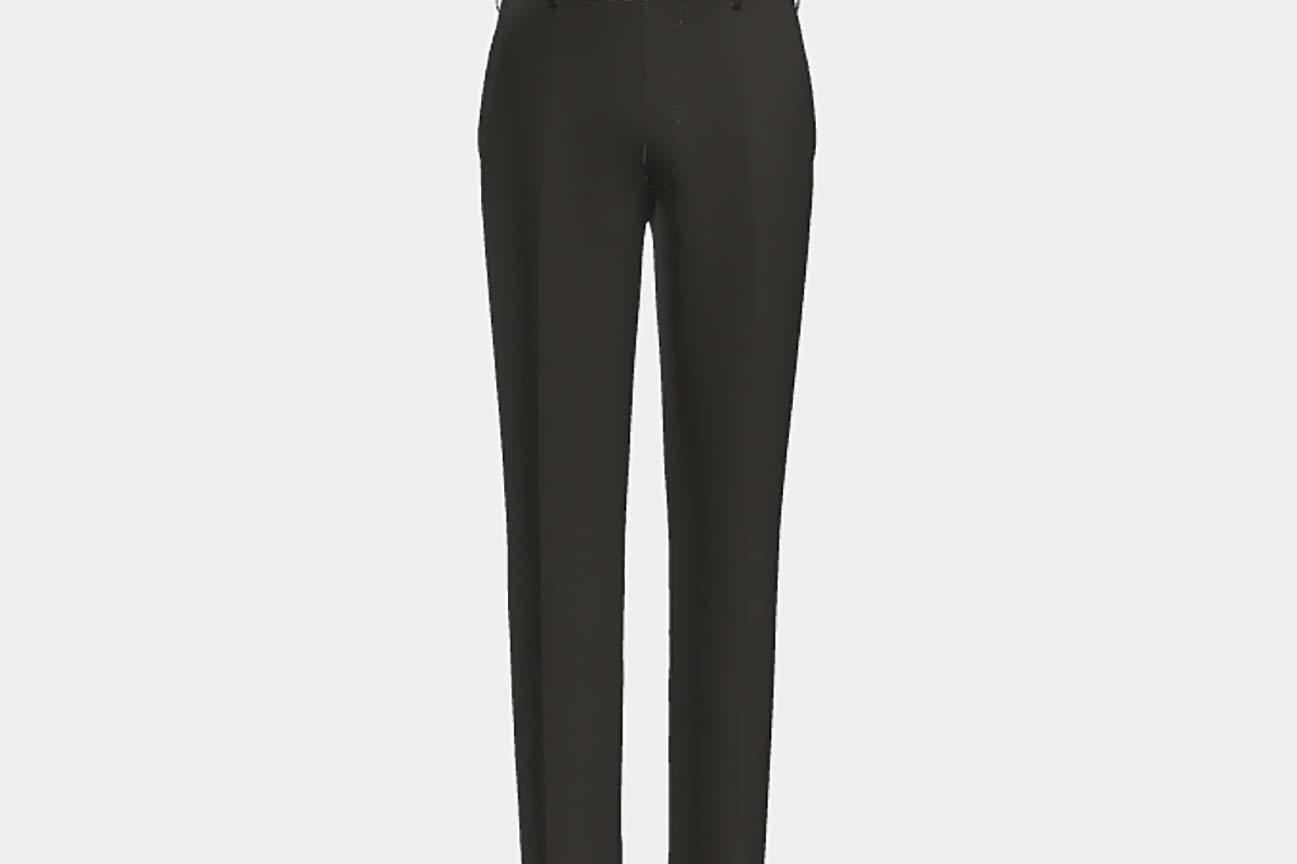 Canonico black 120s wool tailored trousers