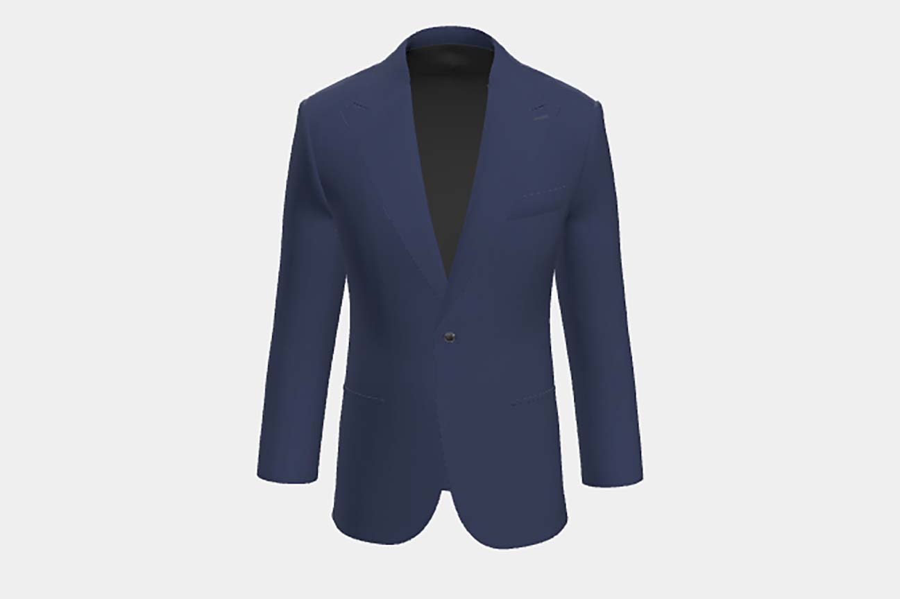 Tailored blue pinstripe 130s wool jacket Caccioppoli