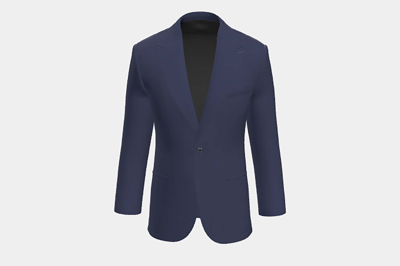 Veste tailleur en laine noire des années 120 Canonico