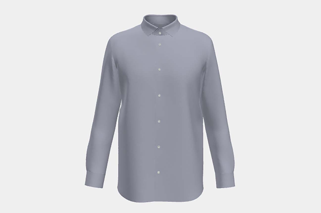Camicia su misura oxford doppio ritorto cotone azzurro