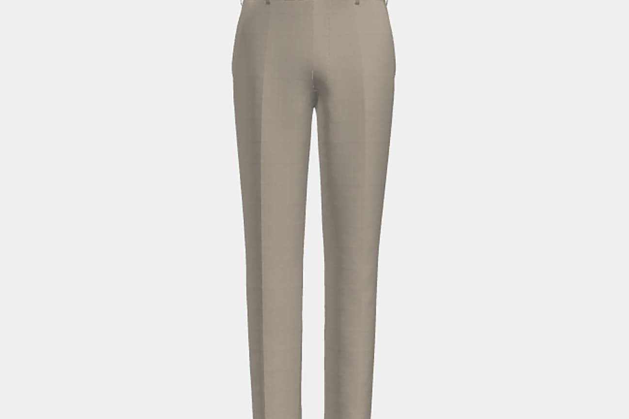 Pantalone su misura lana solaro 130s beige Caccioppoli
