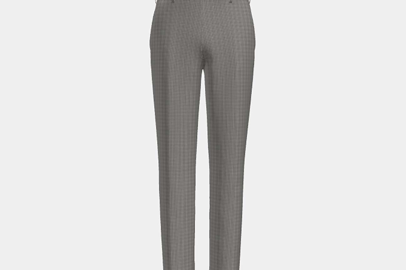 Pantalone su misura lana 110s nero Canonico