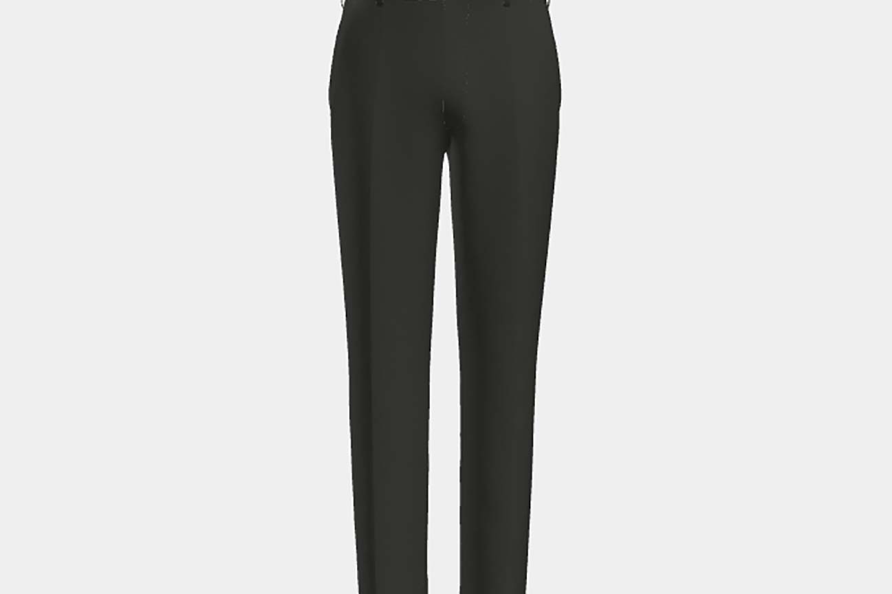 Canonico black 110s wool tailored trousers