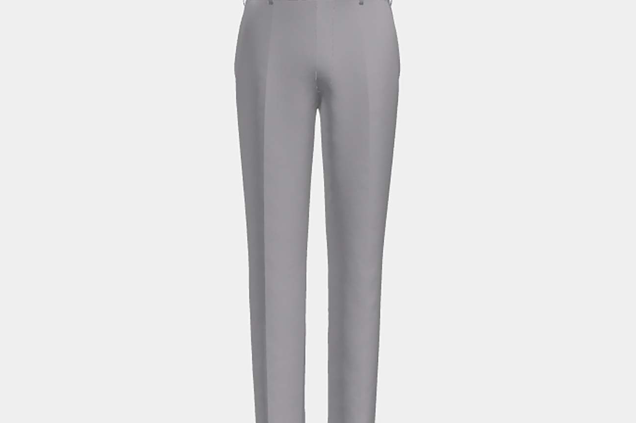 Canonico gray 110s wool tailored trousers