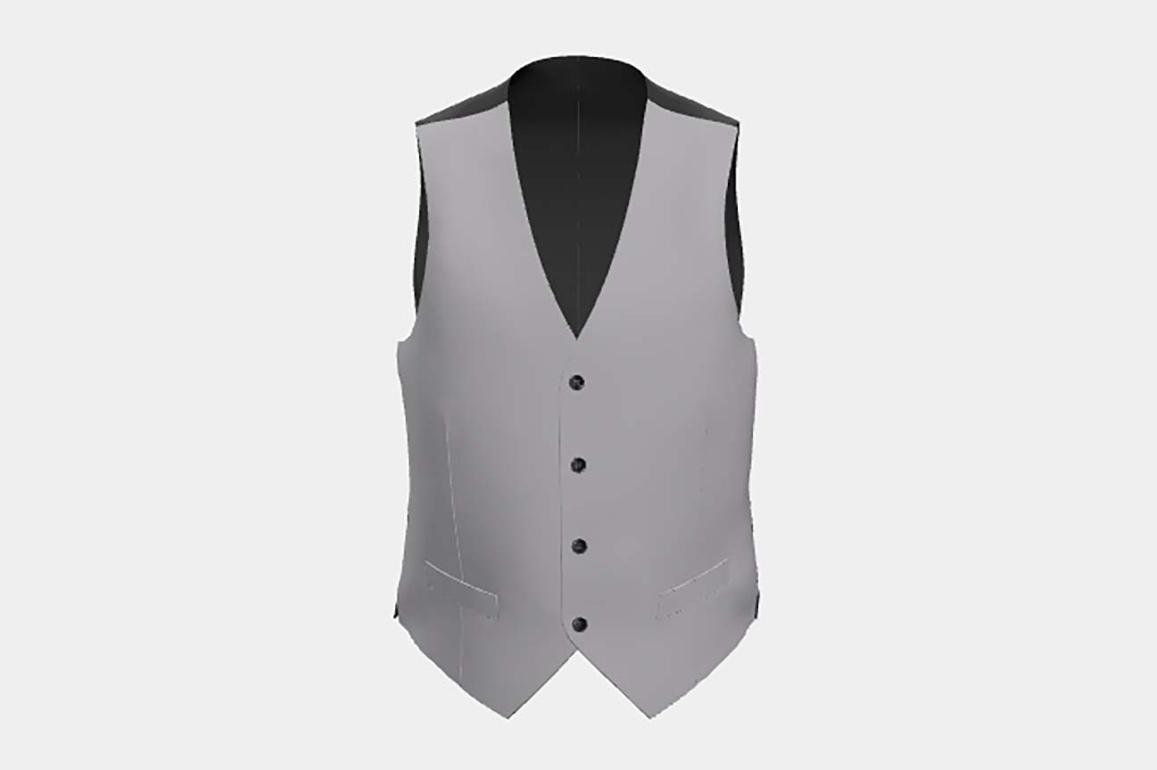 Canonico gray 110s wool tailored vest