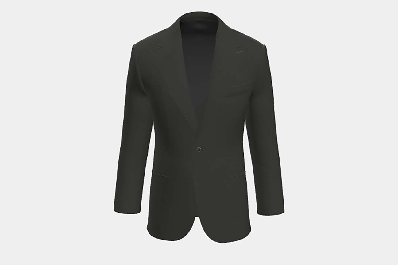 Canonico black 110s wool tailored jacket