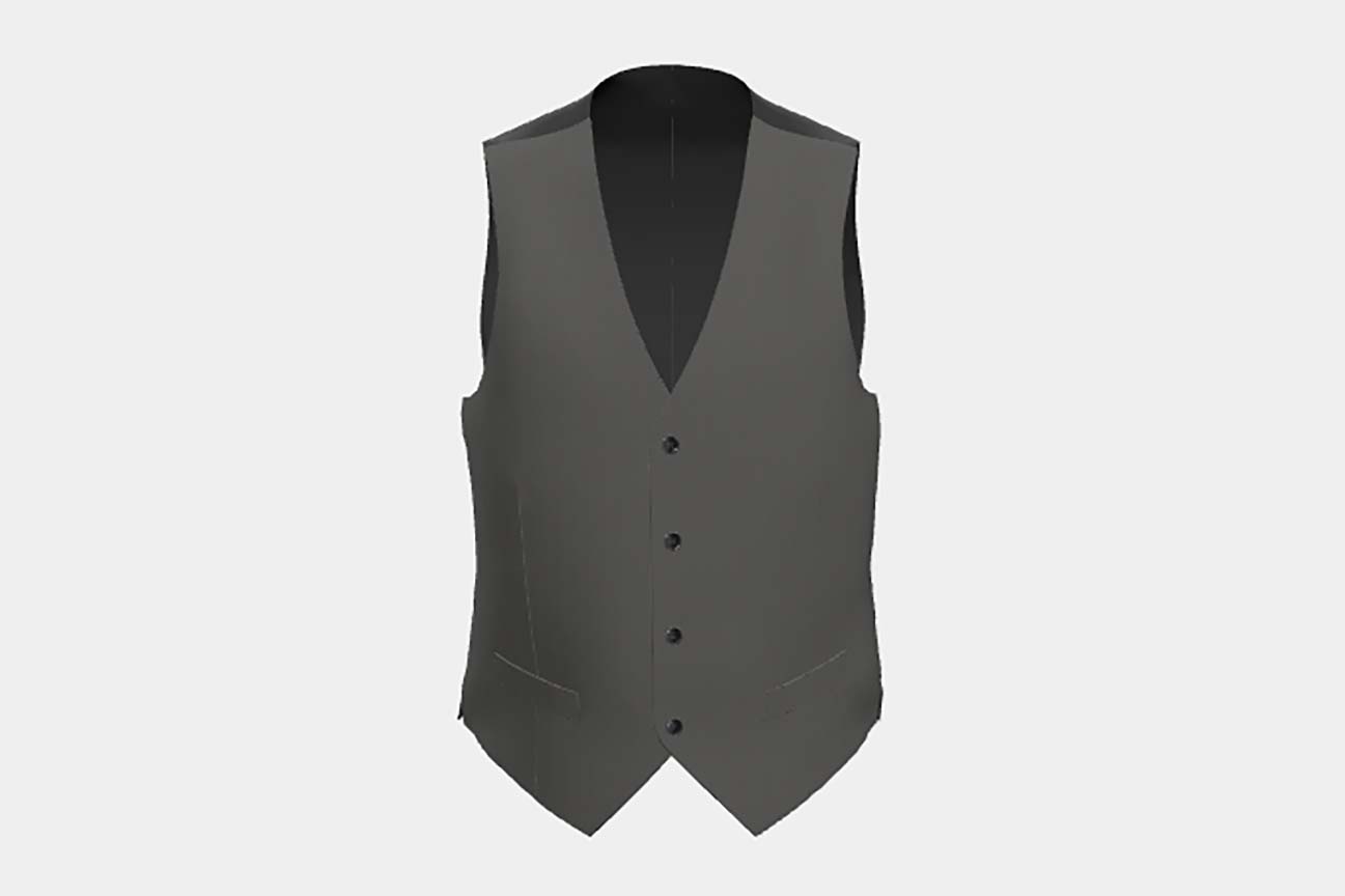 Made to measure solaro 130s green wool vest Caccioppoli